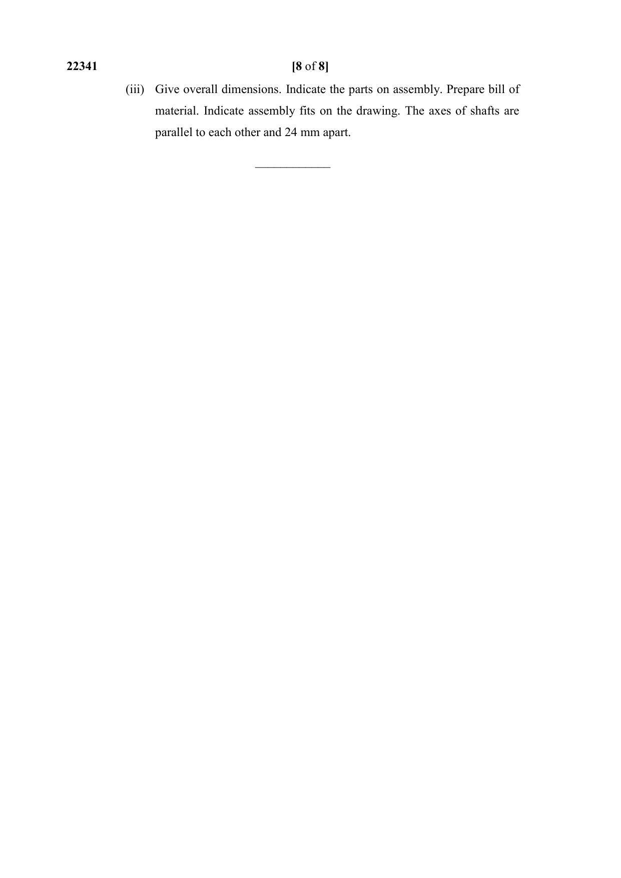 MSBTE Summer Question Paper 2019 - Mechanical working Drawing - Page 8