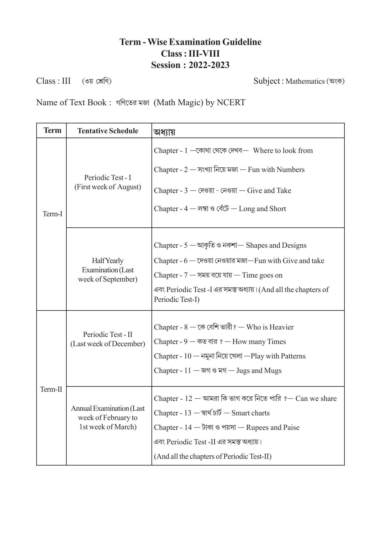 TBSE Class 3 Syllabus - Page 9