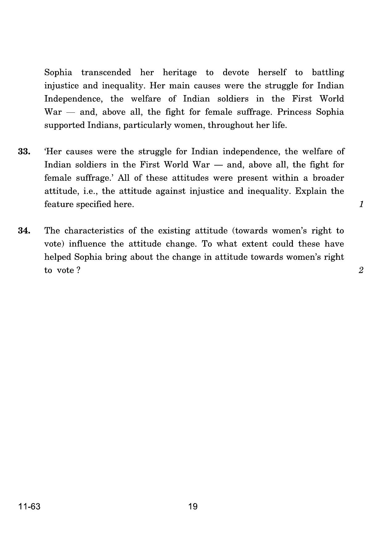 CBSE Class 12 Psychology 2024 Question Paper - Page 19