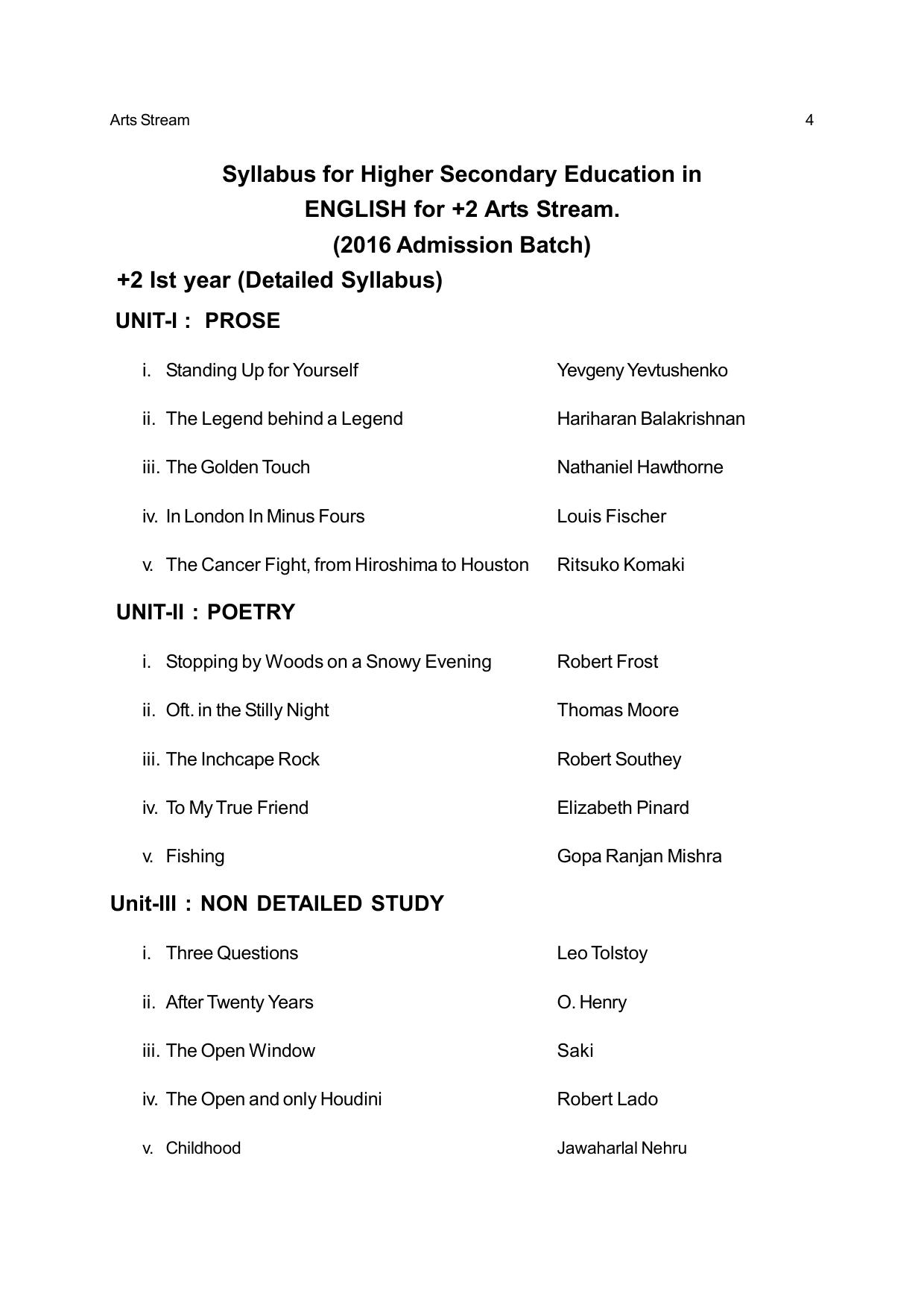 Odisha Board Class 12 Syllabus for Arts - Page 4