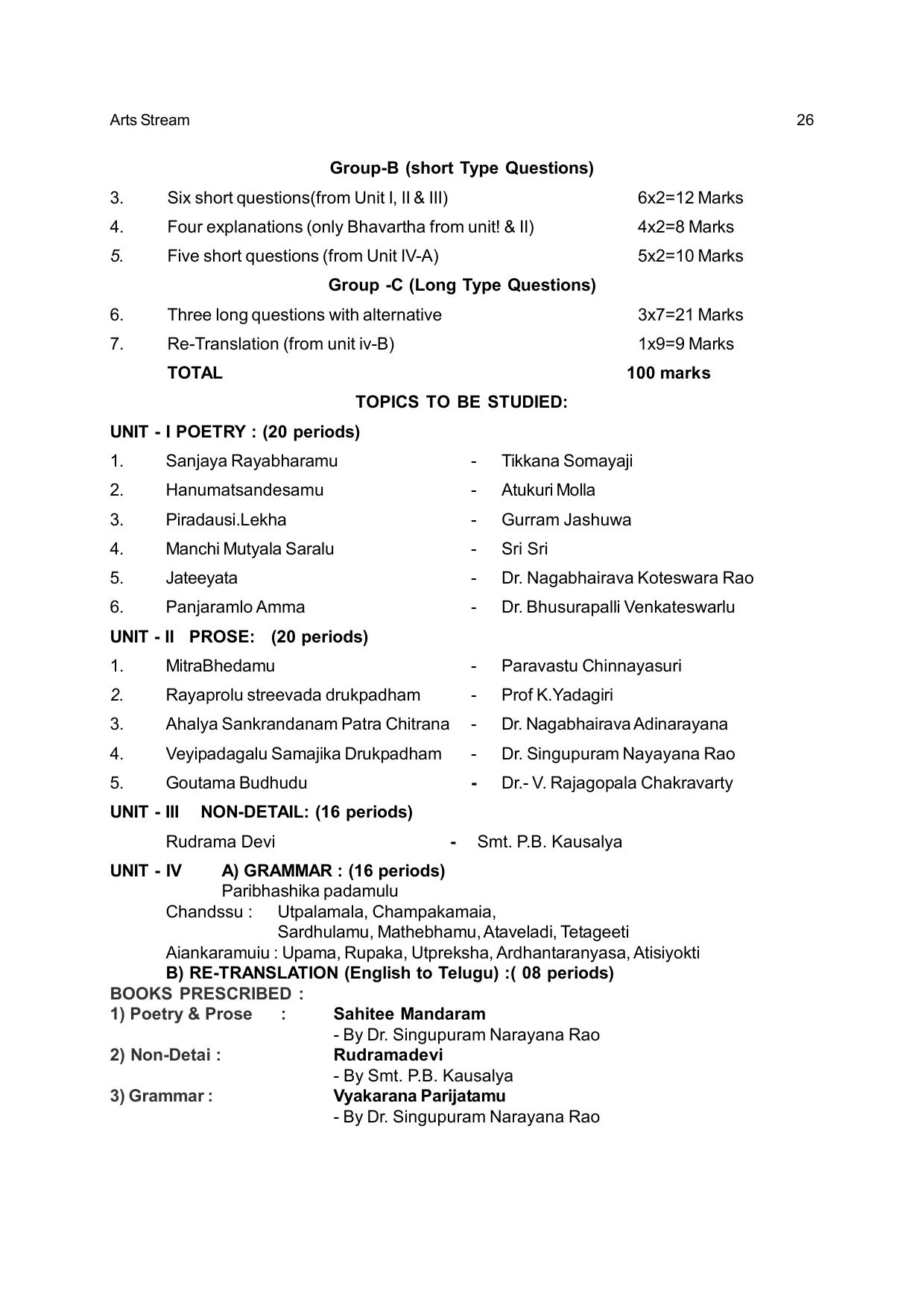 Odisha Board Class 12 Syllabus for Arts - Page 26