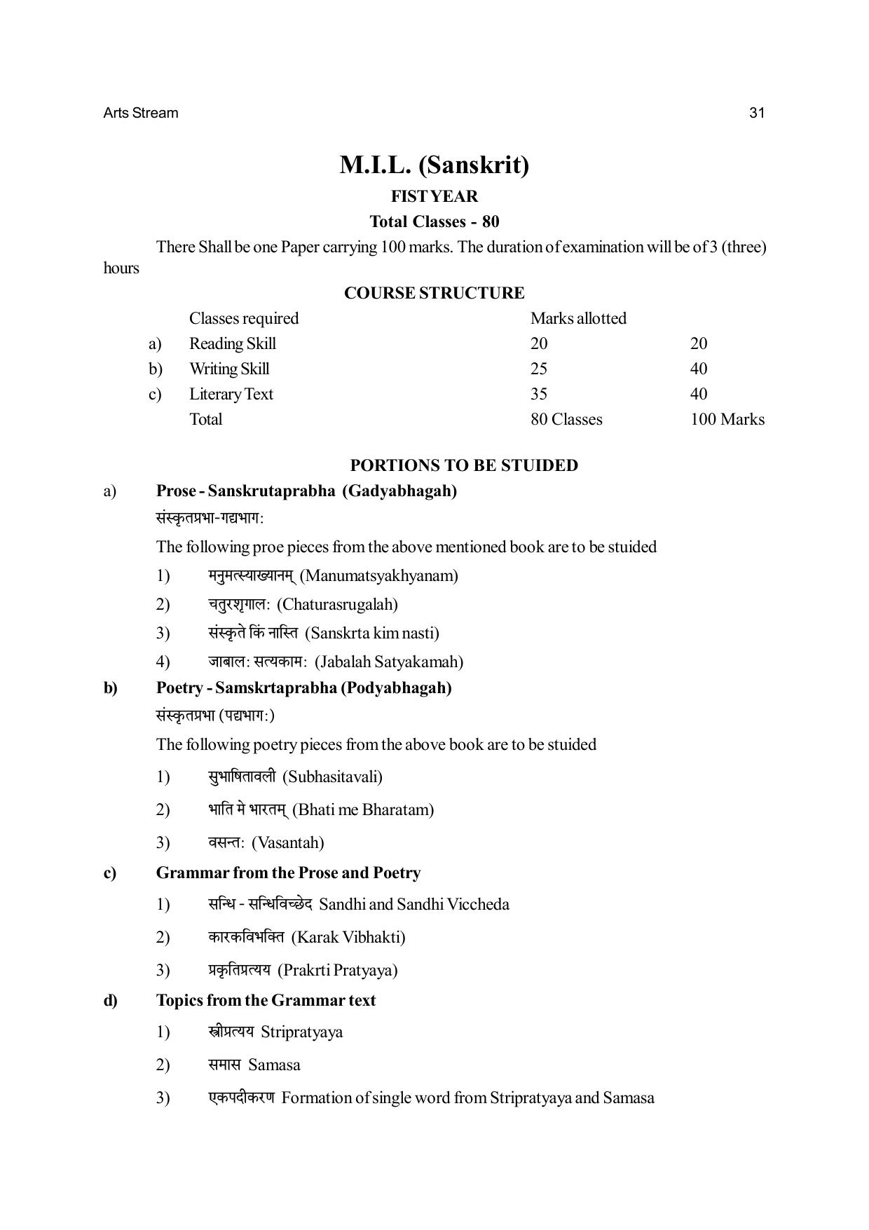 Odisha Board Class 12 Syllabus for Arts - Page 31