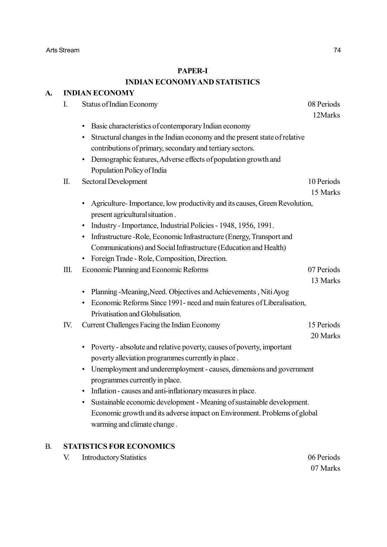 Odisha Board Class 12 Syllabus for Arts - Page 74