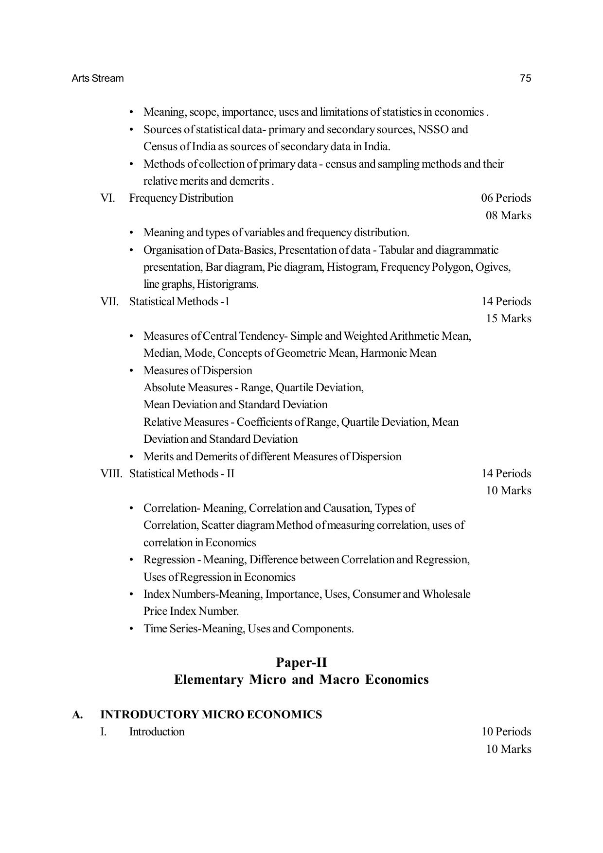 Odisha Board Class 12 Syllabus for Arts - Page 75