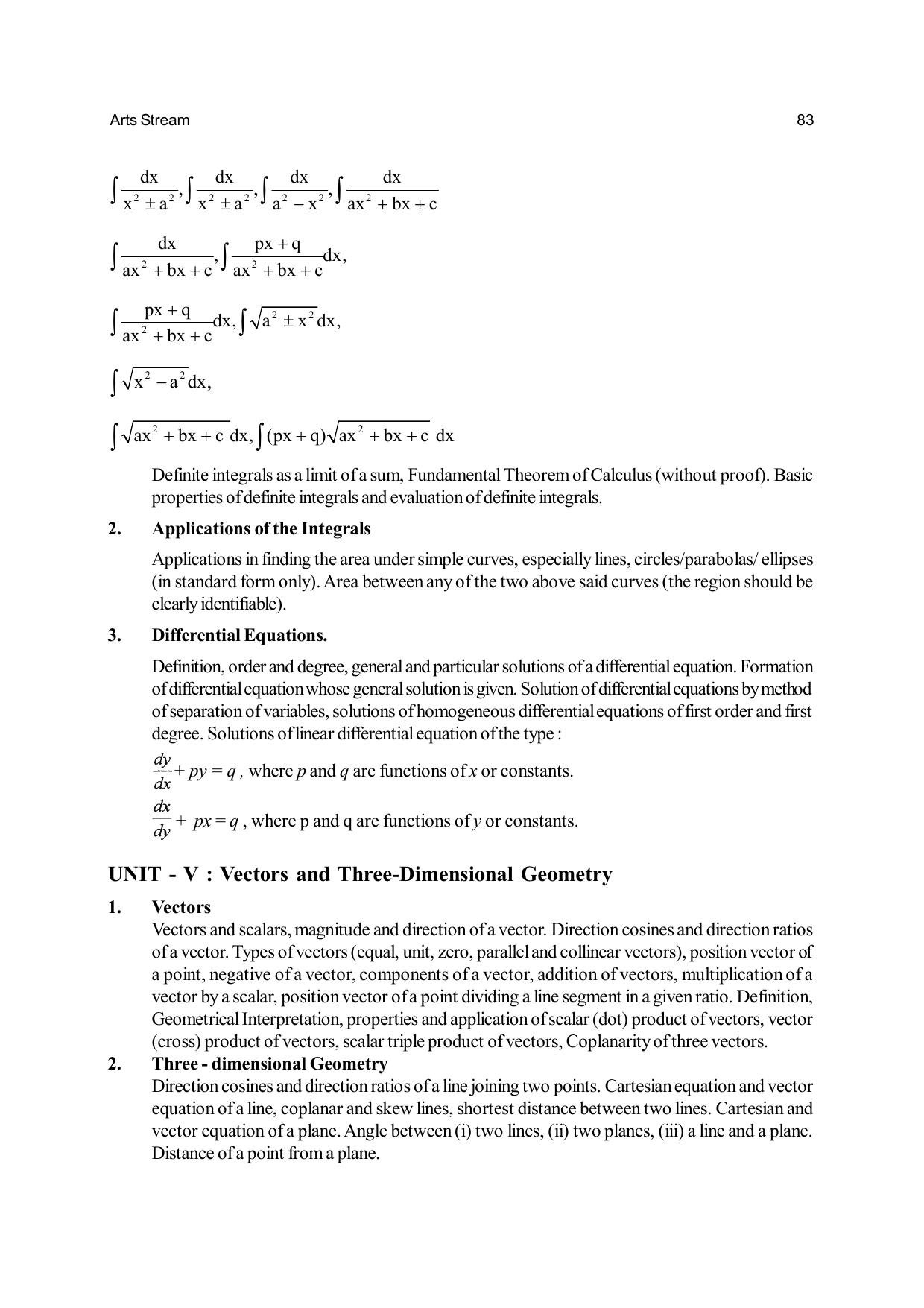 Odisha Board Class 12 Syllabus for Arts - Page 83