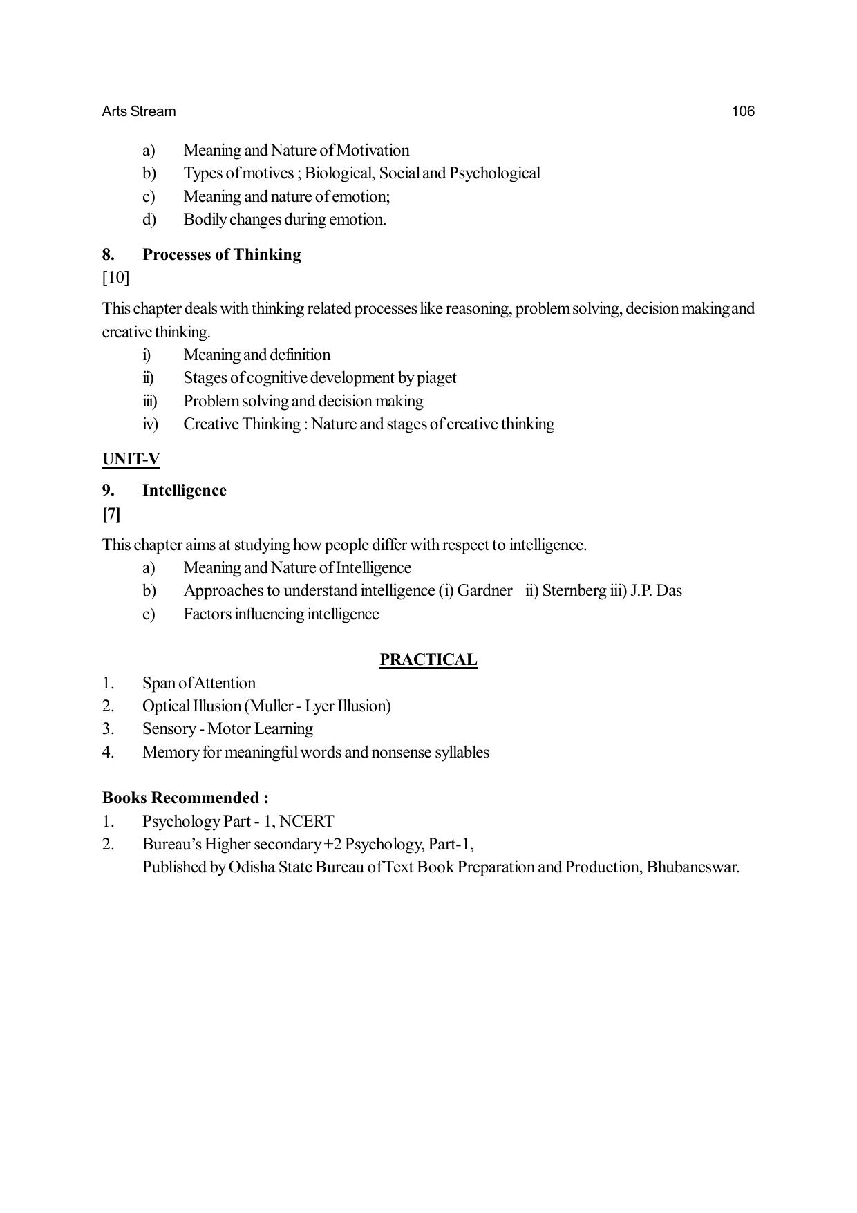 Odisha Board Class 12 Syllabus for Arts - Page 106
