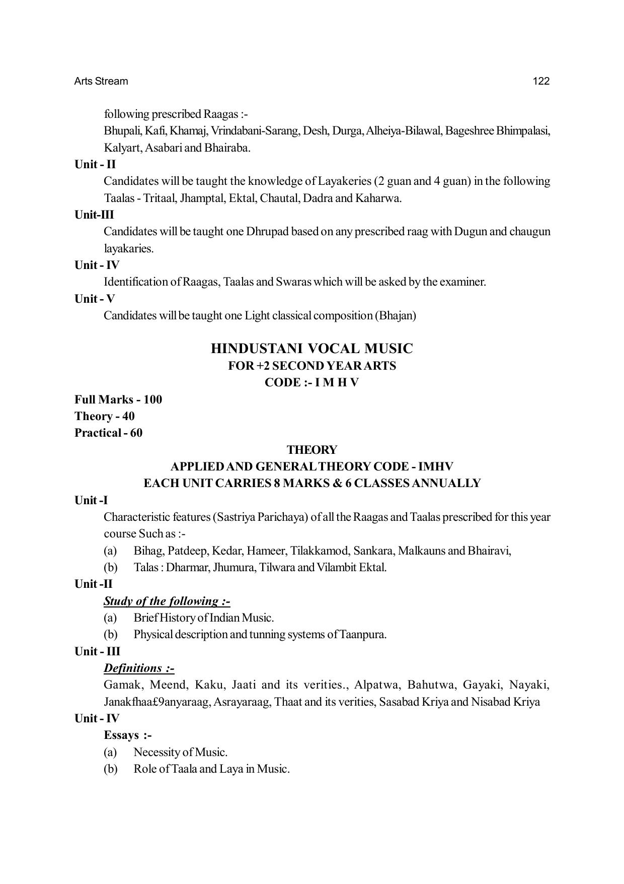 Odisha Board Class 12 Syllabus for Arts - Page 122