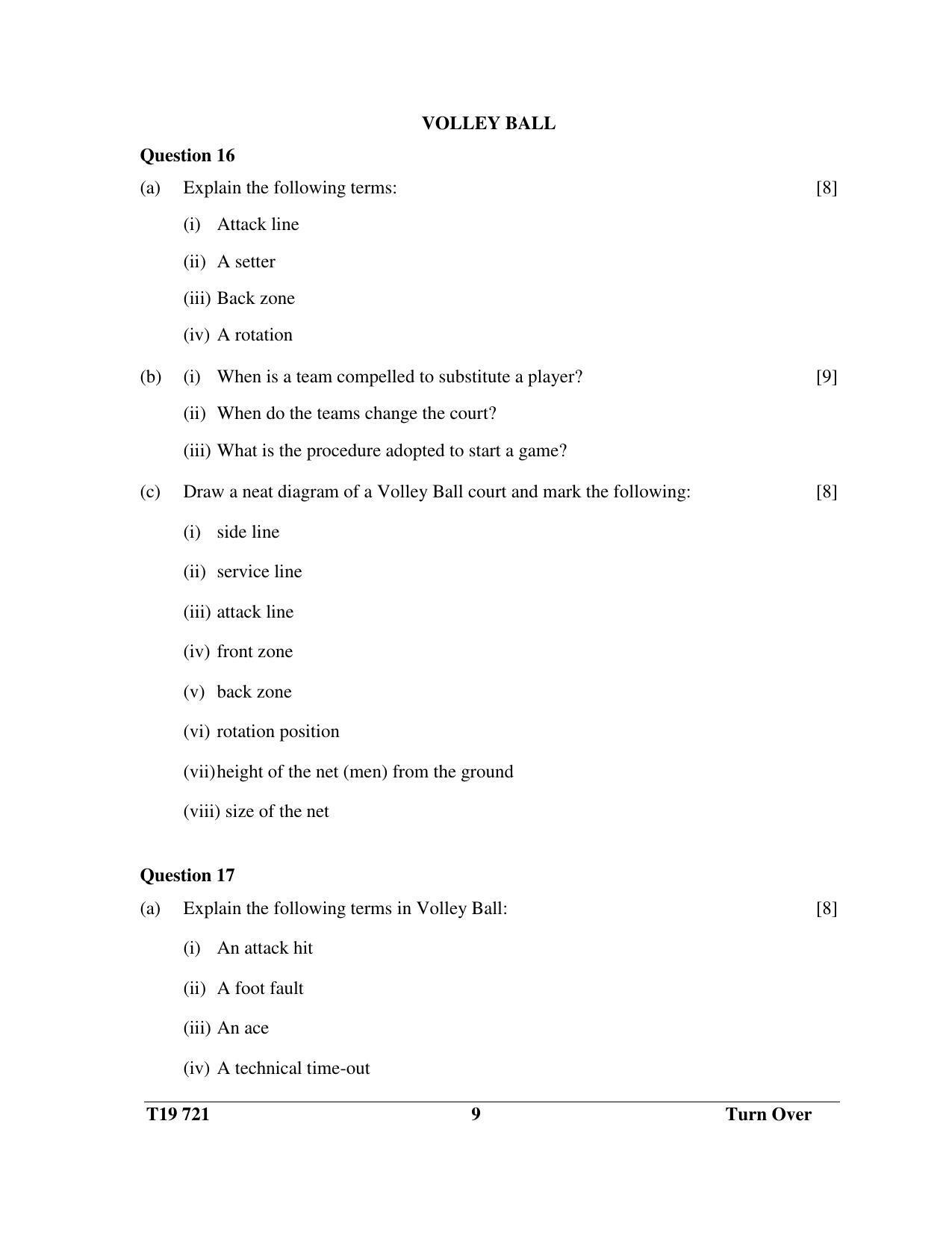ISC Class 12 2019 Physical Education Question Paper - Page 9