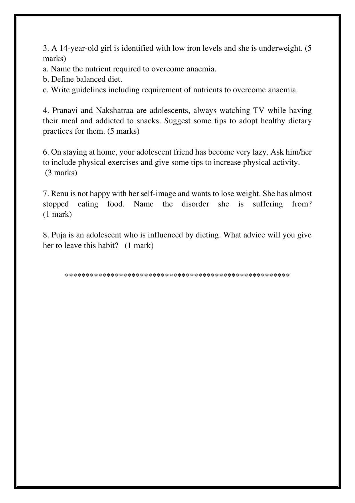 Karnataka 1st PUC Question Bank 2025 - Home Science - Page 15