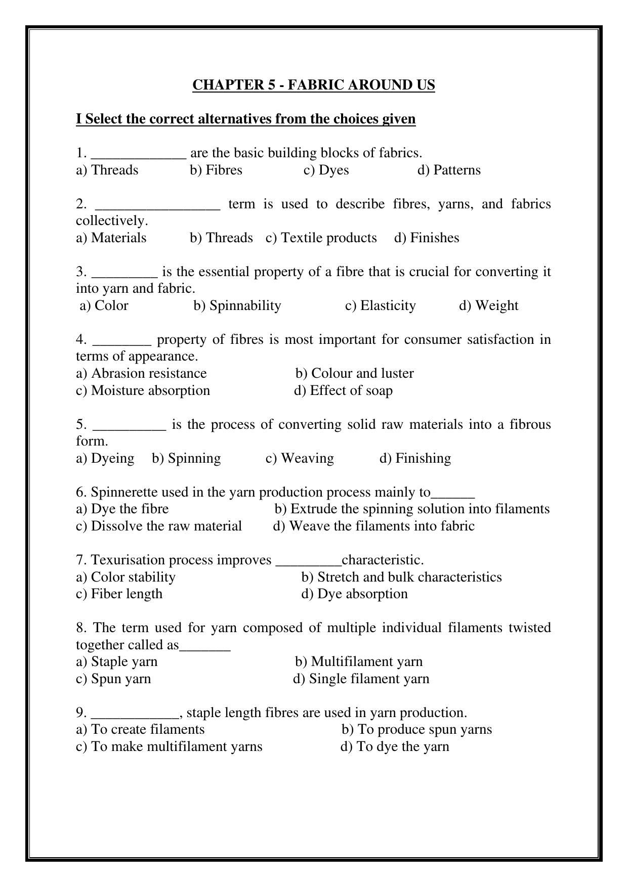 Karnataka 1st PUC Question Bank 2025 - Home Science - Page 22