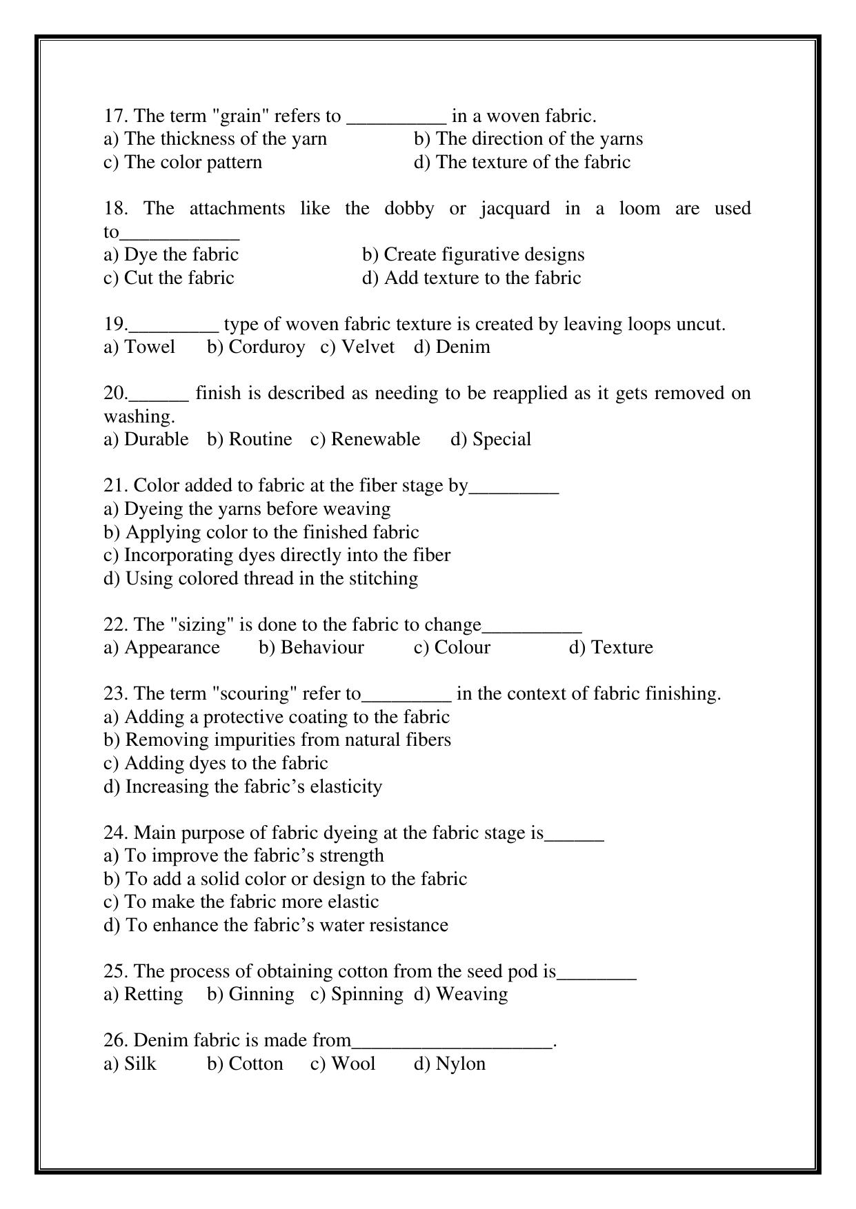Karnataka 1st PUC Question Bank 2025 - Home Science - Page 24
