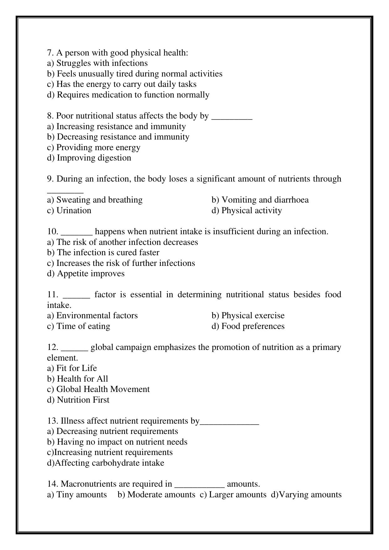 Karnataka 1st PUC Question Bank 2025 - Home Science - Page 40