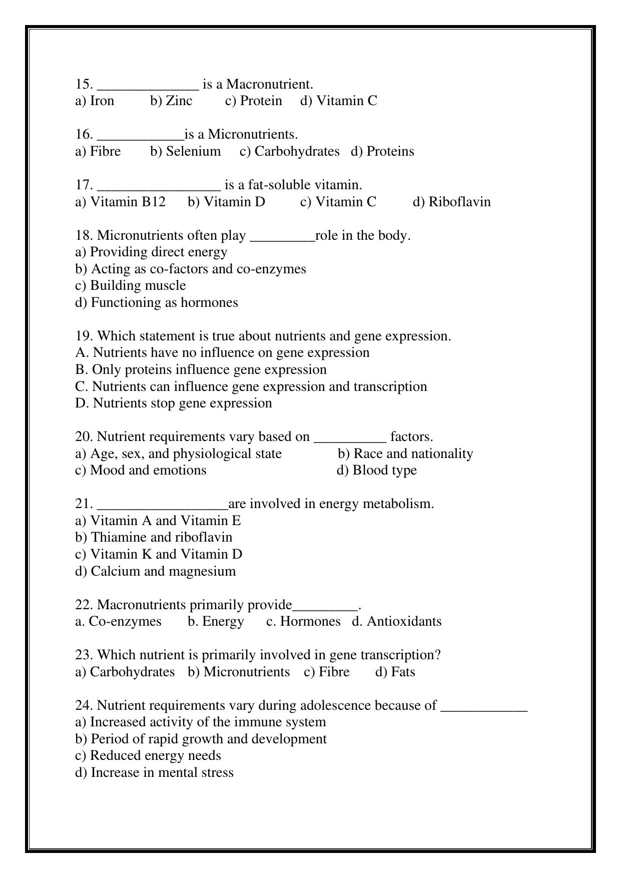 Karnataka 1st PUC Question Bank 2025 - Home Science - Page 41