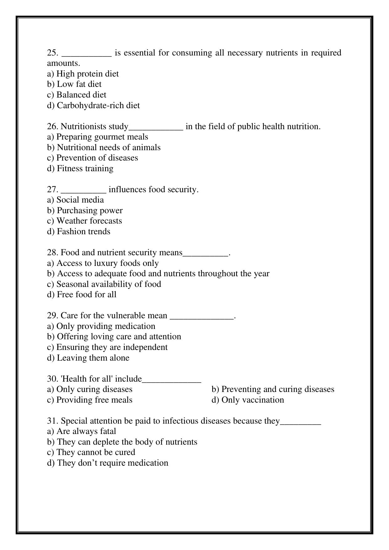 Karnataka 1st PUC Question Bank 2025 - Home Science - Page 42