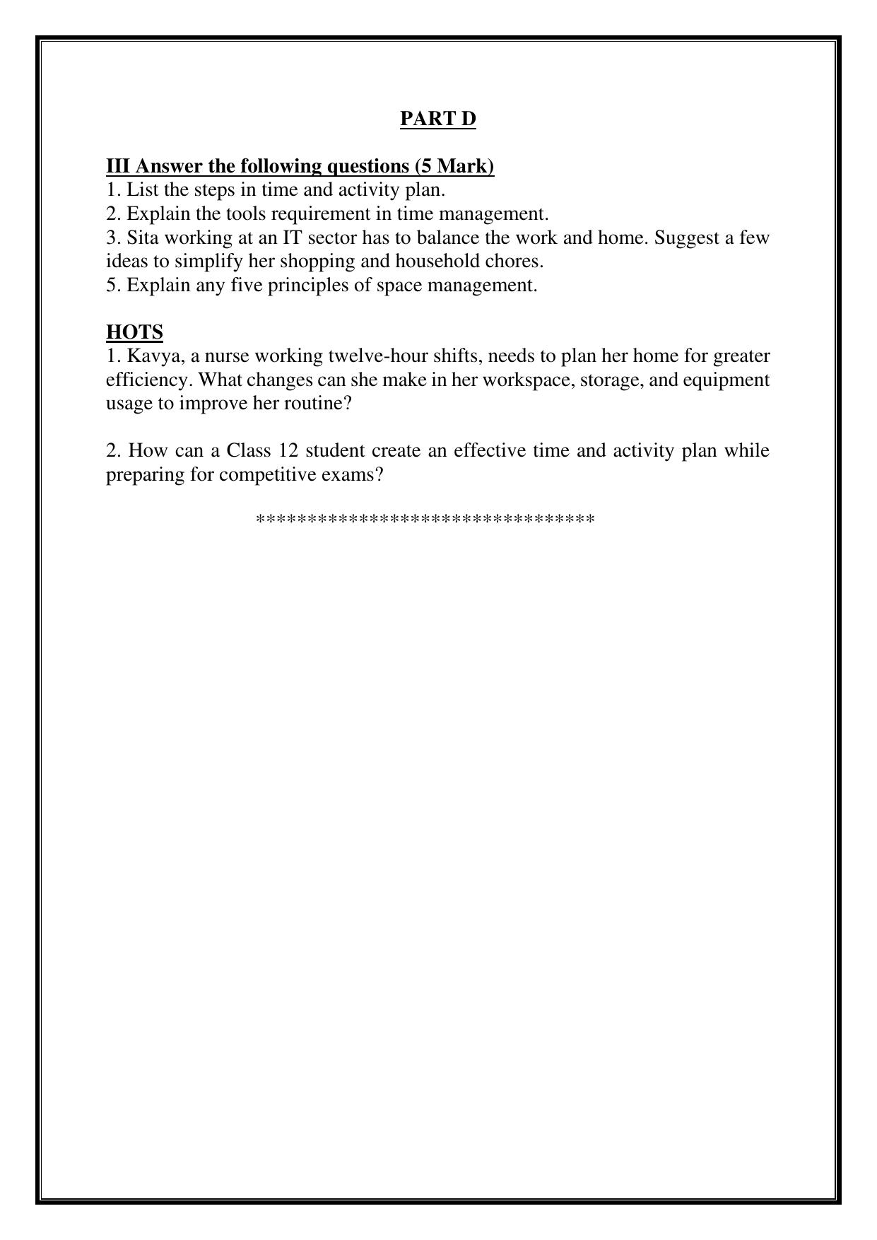 Karnataka 1st PUC Question Bank 2025 - Home Science - Page 53