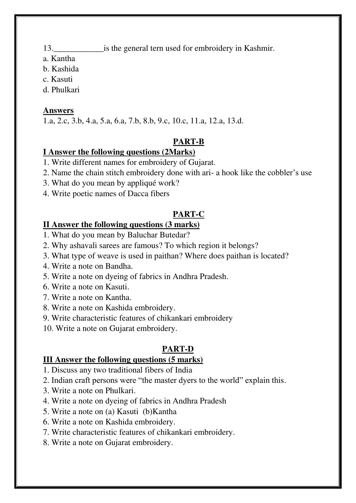 Karnataka 1st PUC Question Bank 2025 - Home Science - Page 56