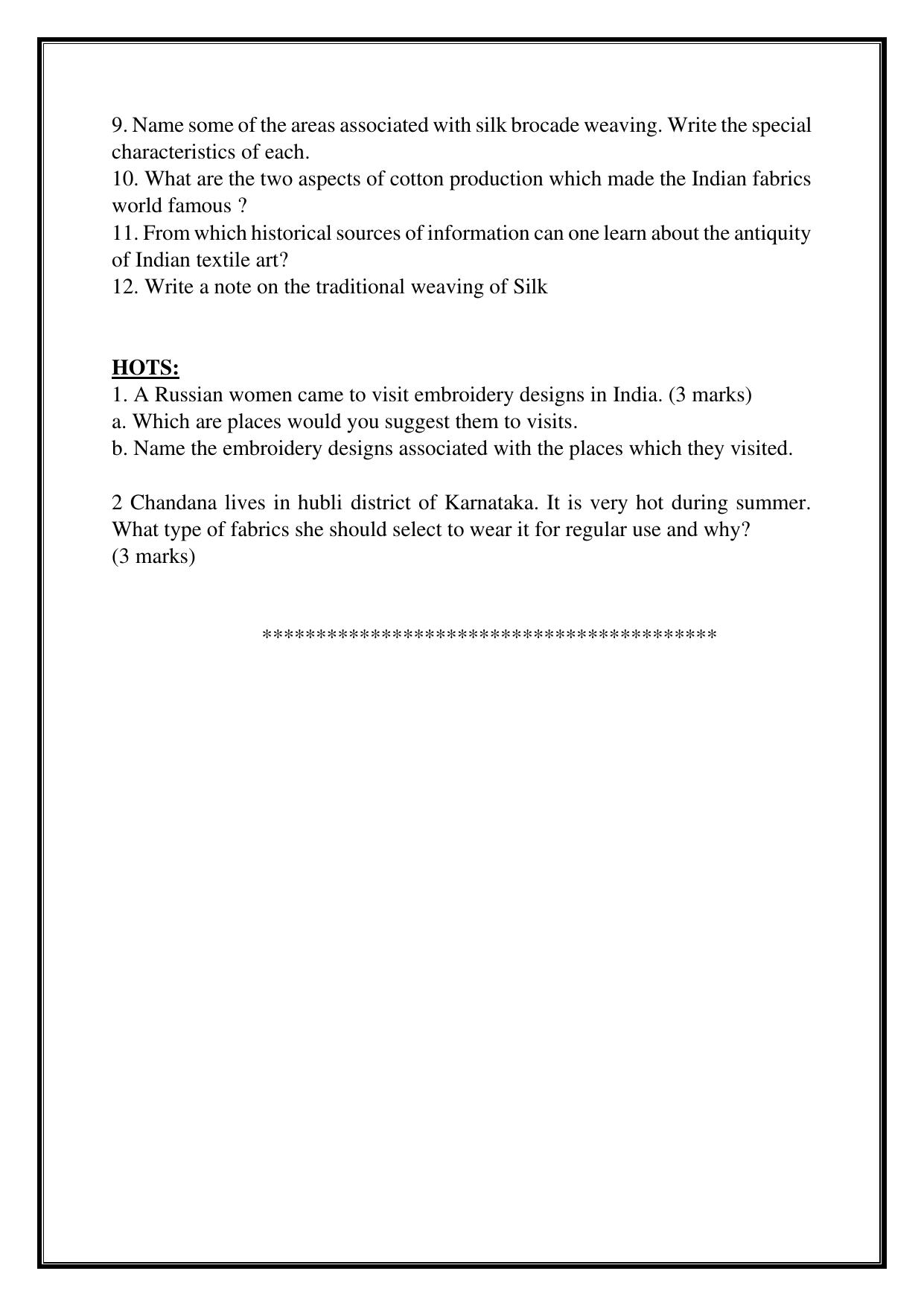 Karnataka 1st PUC Question Bank 2025 - Home Science - Page 57