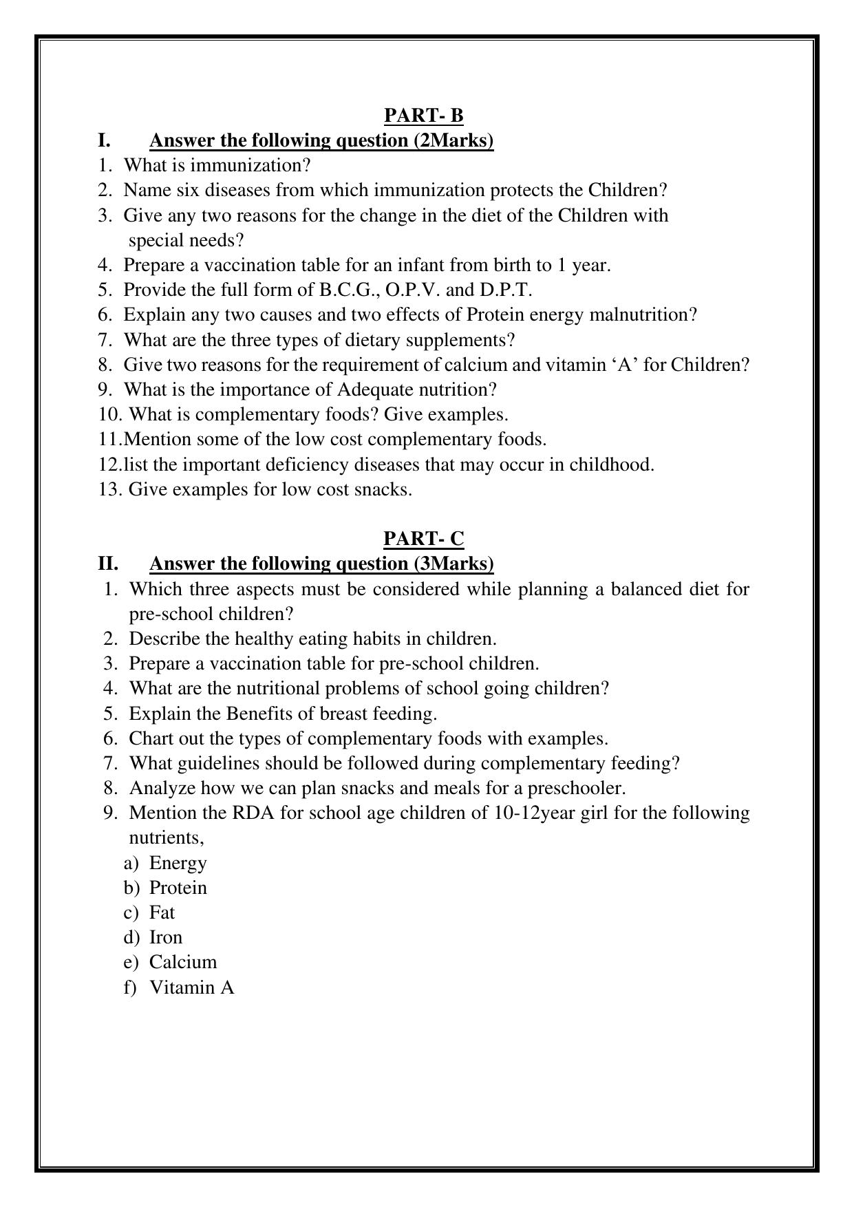 Karnataka 1st PUC Question Bank 2025 - Home Science - Page 61