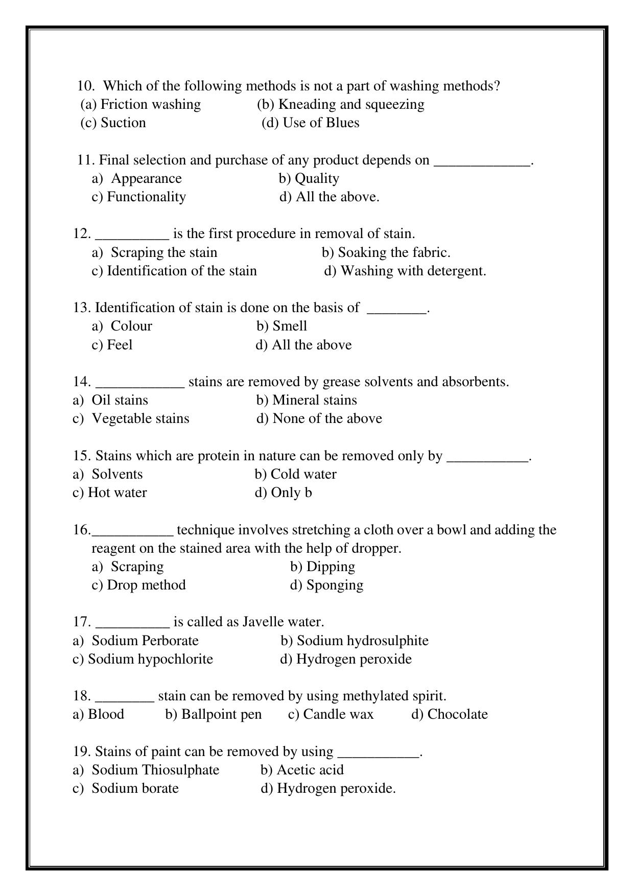 Karnataka 1st PUC Question Bank 2025 - Home Science - Page 73