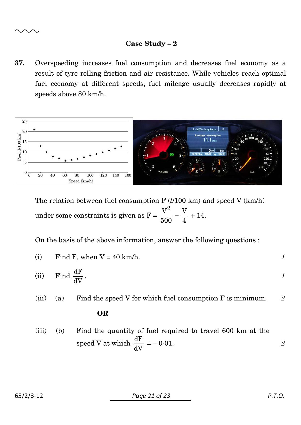 CBSE Class 12 65-2-3 Mathematics 2024 Question Paper - Page 21