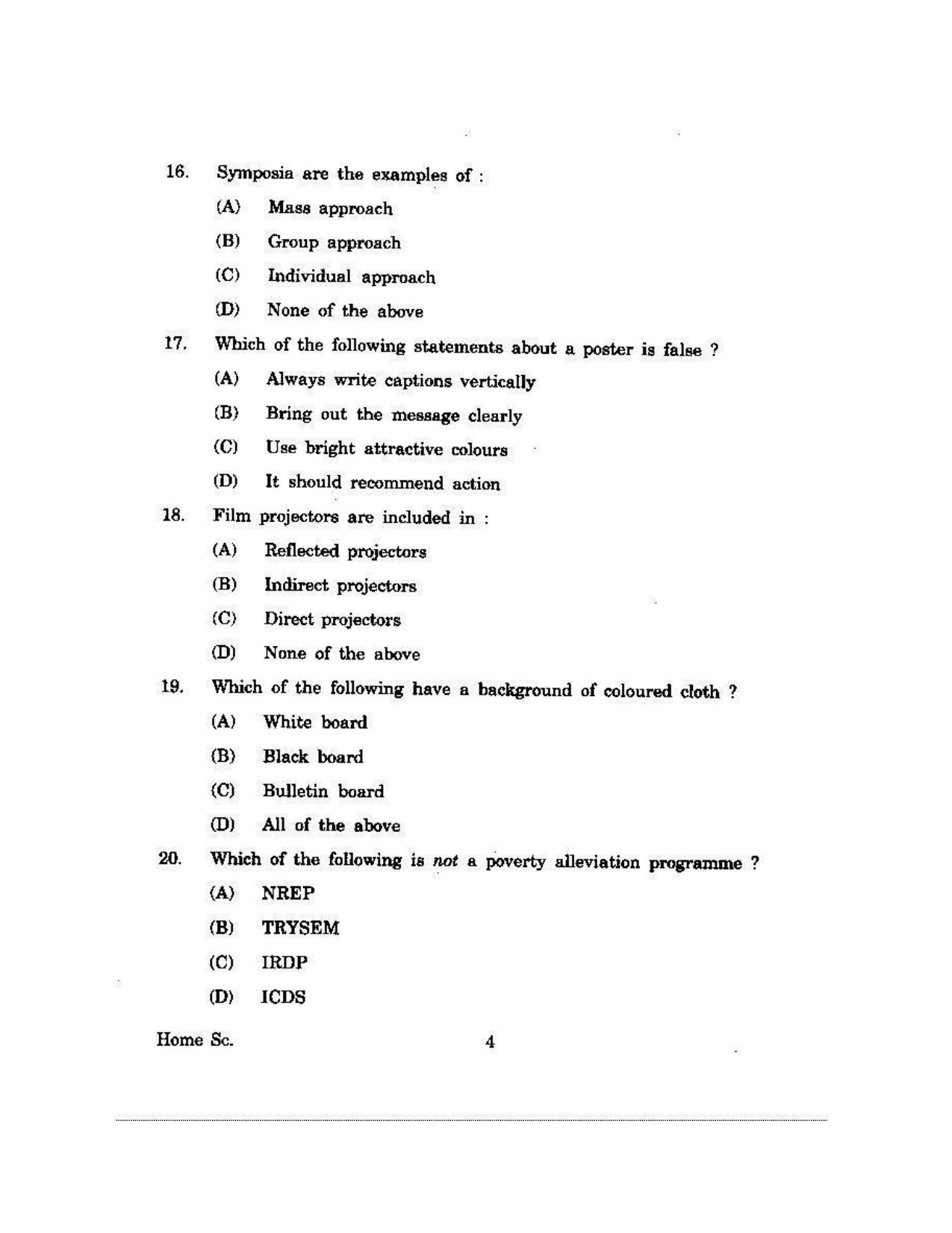 KUET 2023 M.Sc. Home Science Question Paper - Page 82