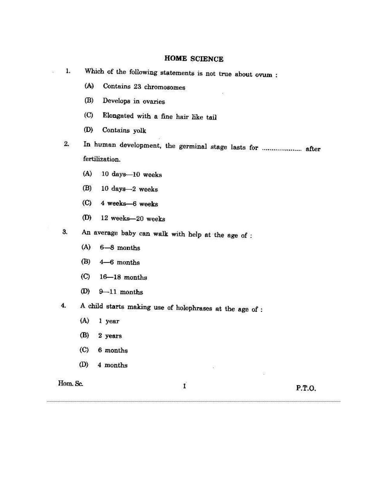 KUET 2023 M.Sc. Home Science Question Paper - Page 91