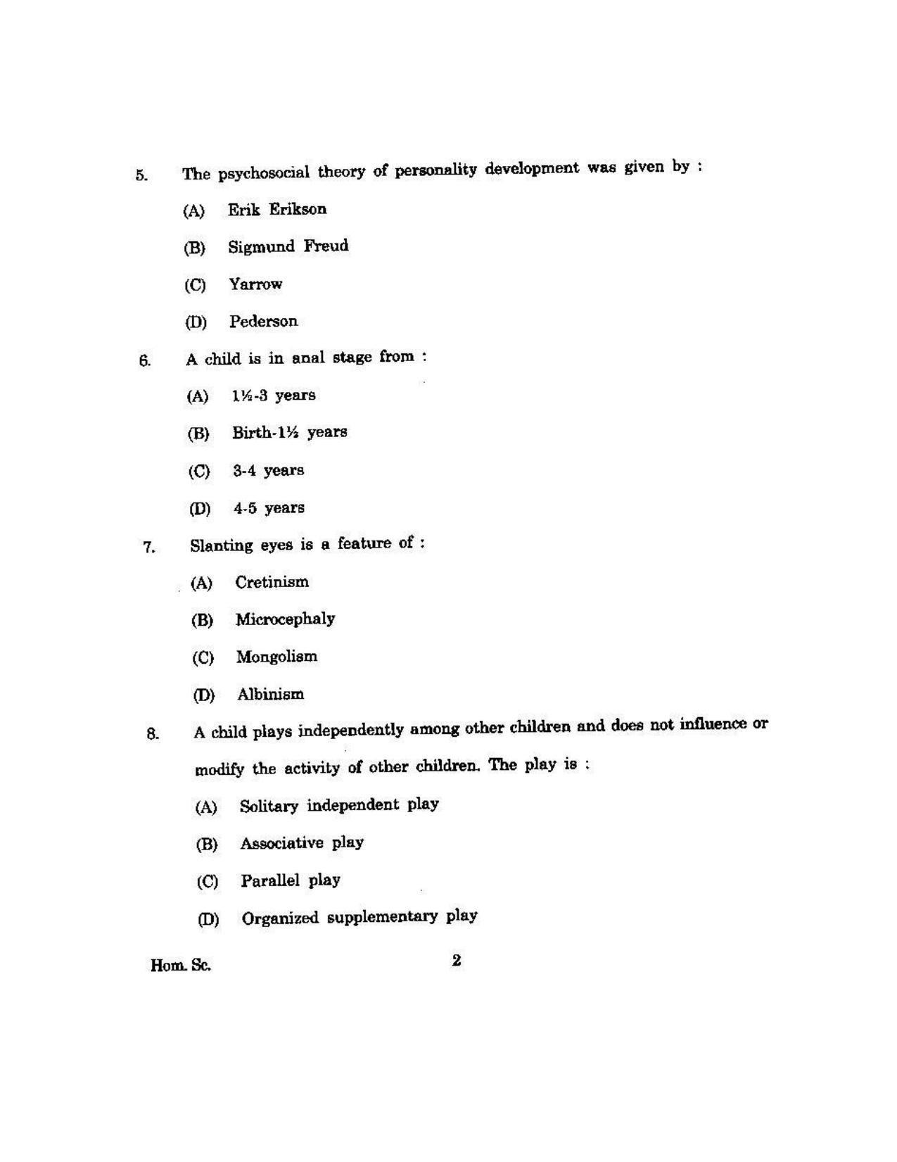 KUET 2023 M.Sc. Home Science Question Paper - Page 92