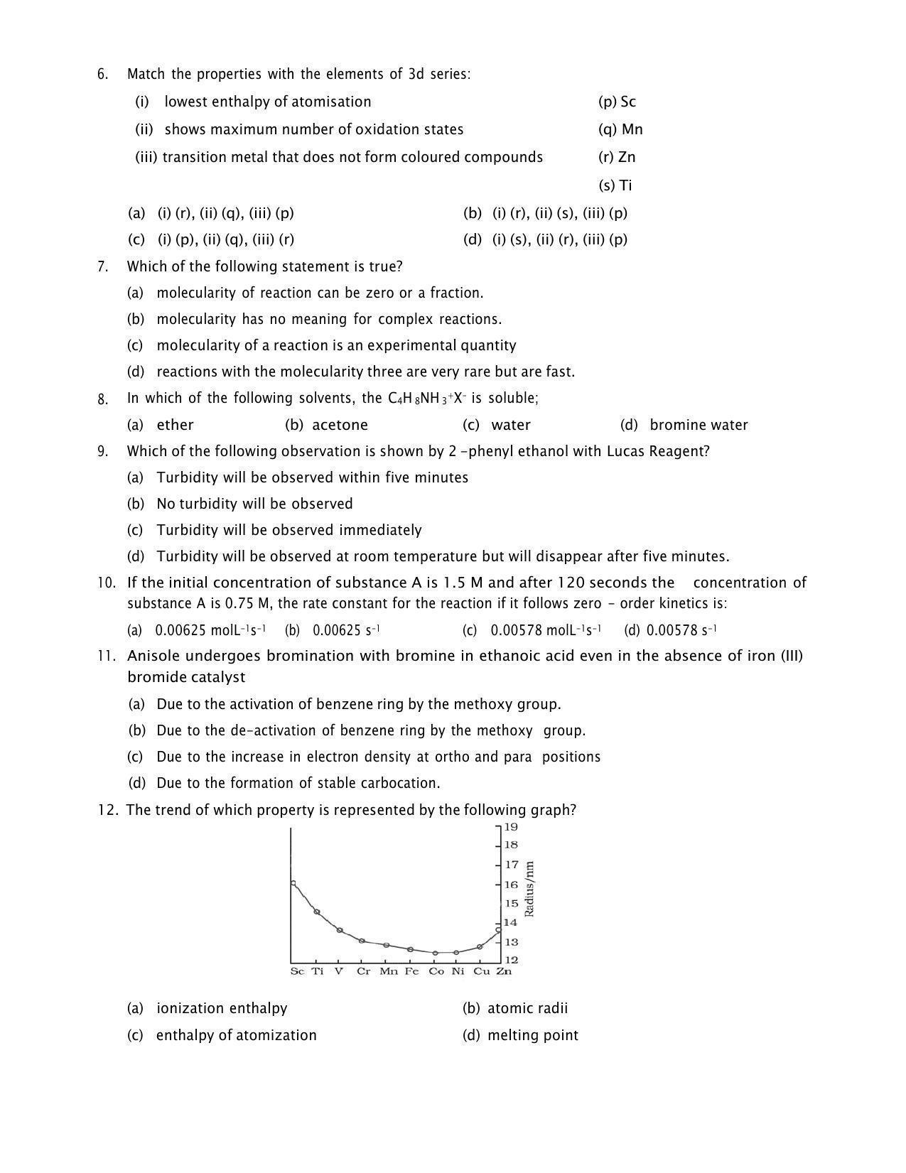 CBSE Class 12 Chemistry Sample Paper 2024 - Page 2