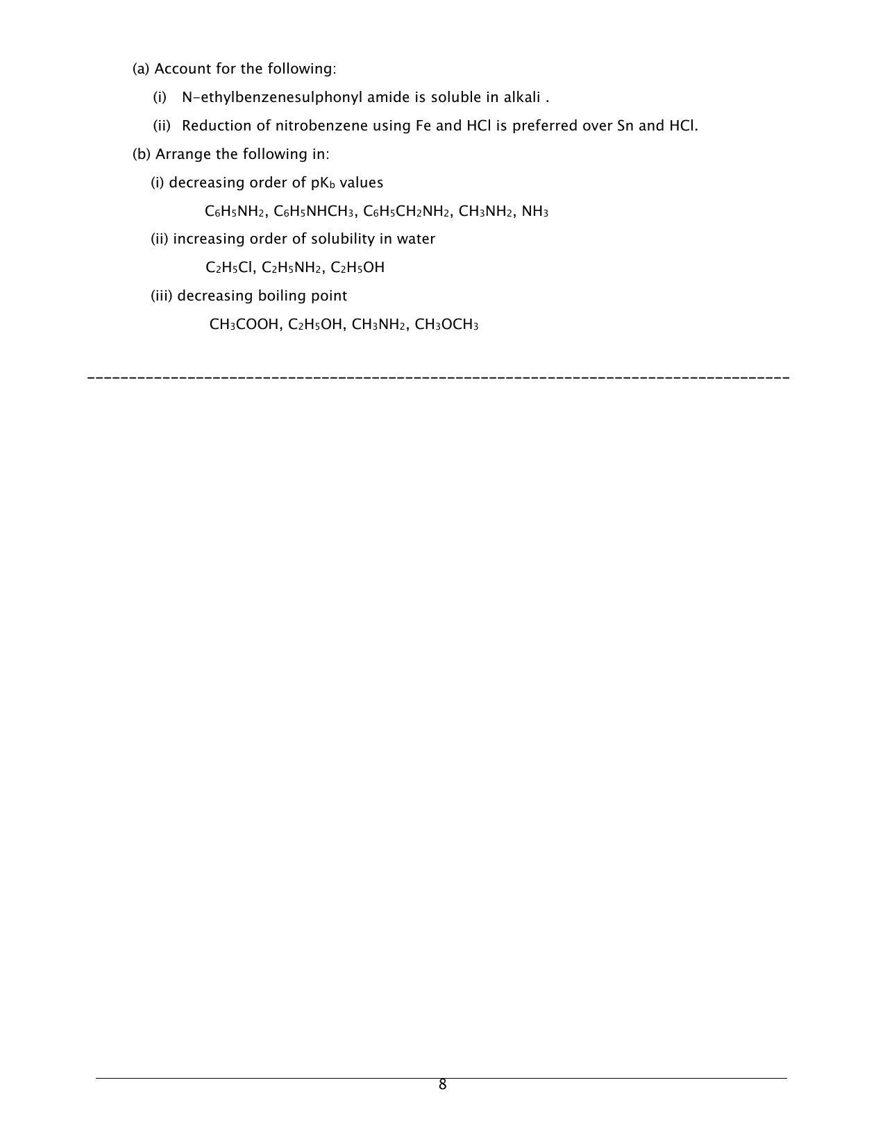 CBSE Class 12 Chemistry Sample Paper 2024 - Page 8