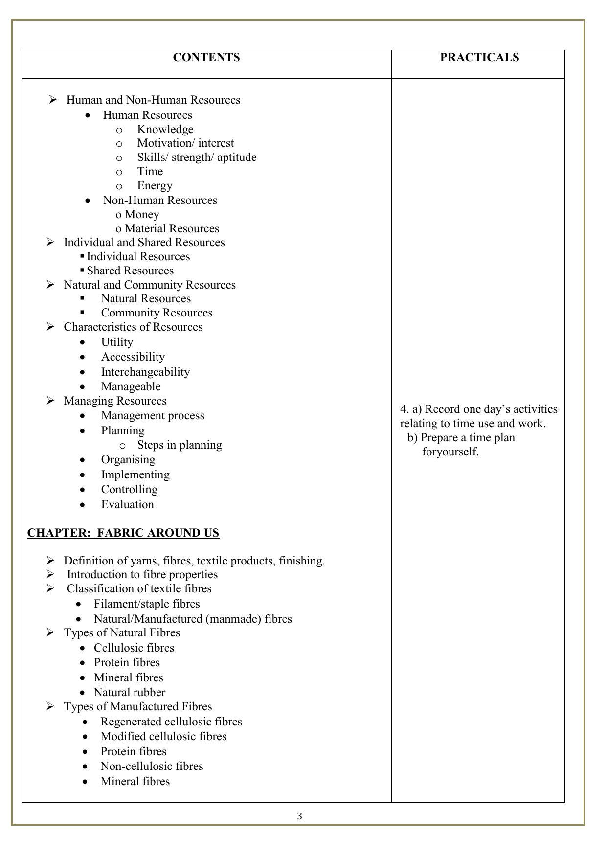 Edudel Class 11 HomeScience (English Medium) Syllabus - Page 3