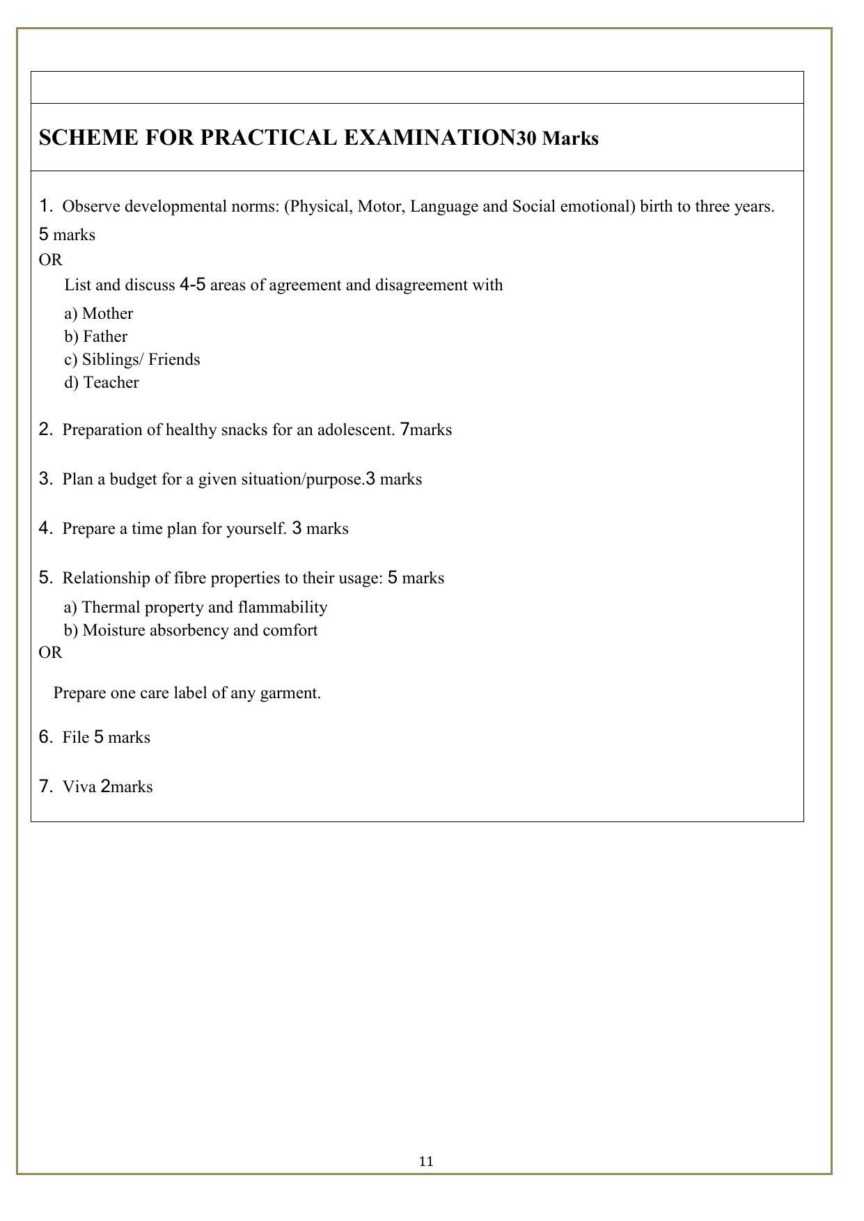 Edudel Class 11 HomeScience (English Medium) Syllabus - Page 11