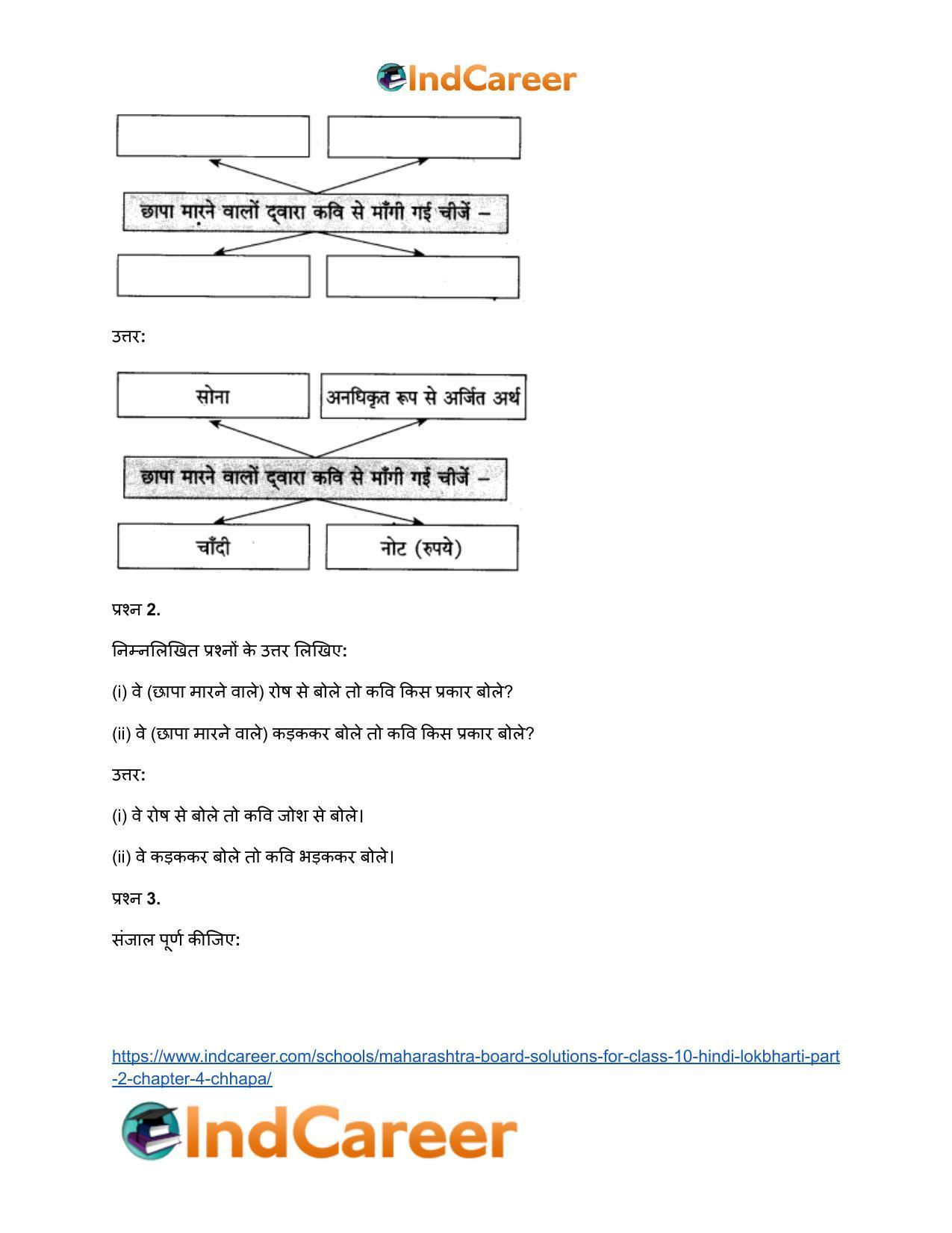 Maharashtra Board Solutions for Class 10- Hindi Lokbharti (Part 2): Chapter 4- छापा - Page 10
