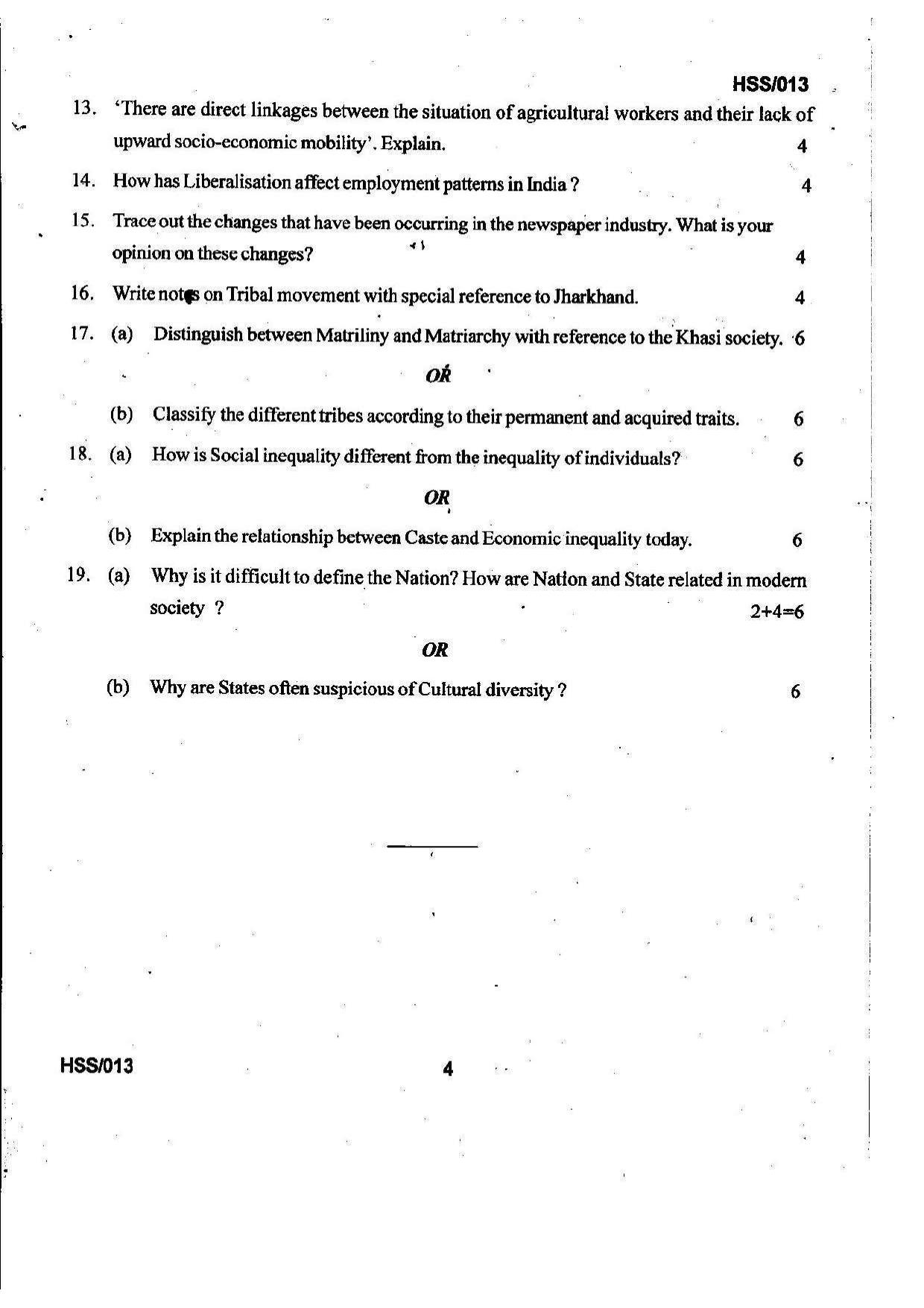 MBSE HSSLC 2023 Arts Question Paper - Page 57