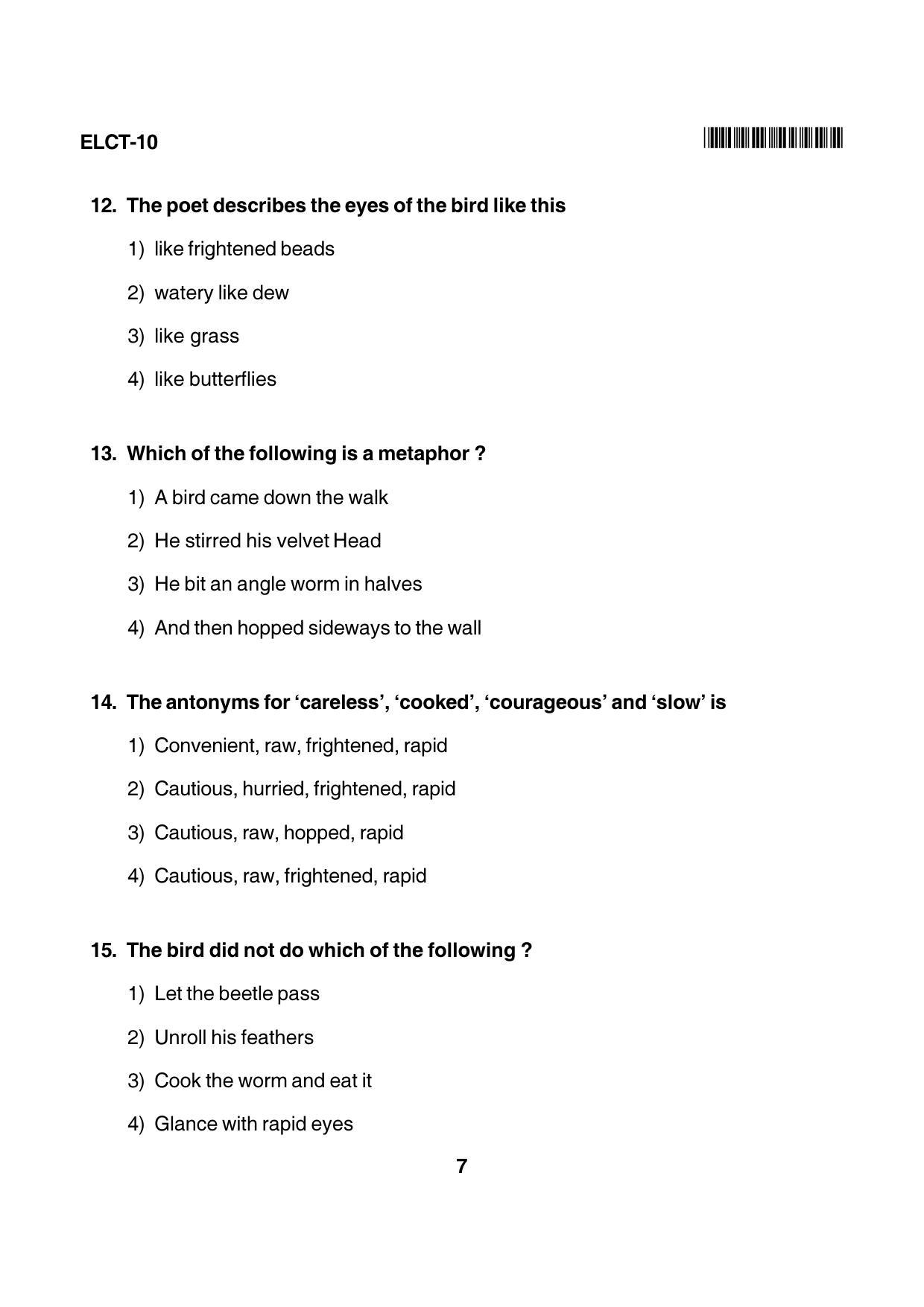 Karnataka NTSE 2017 LCT Question Paper - Page 7