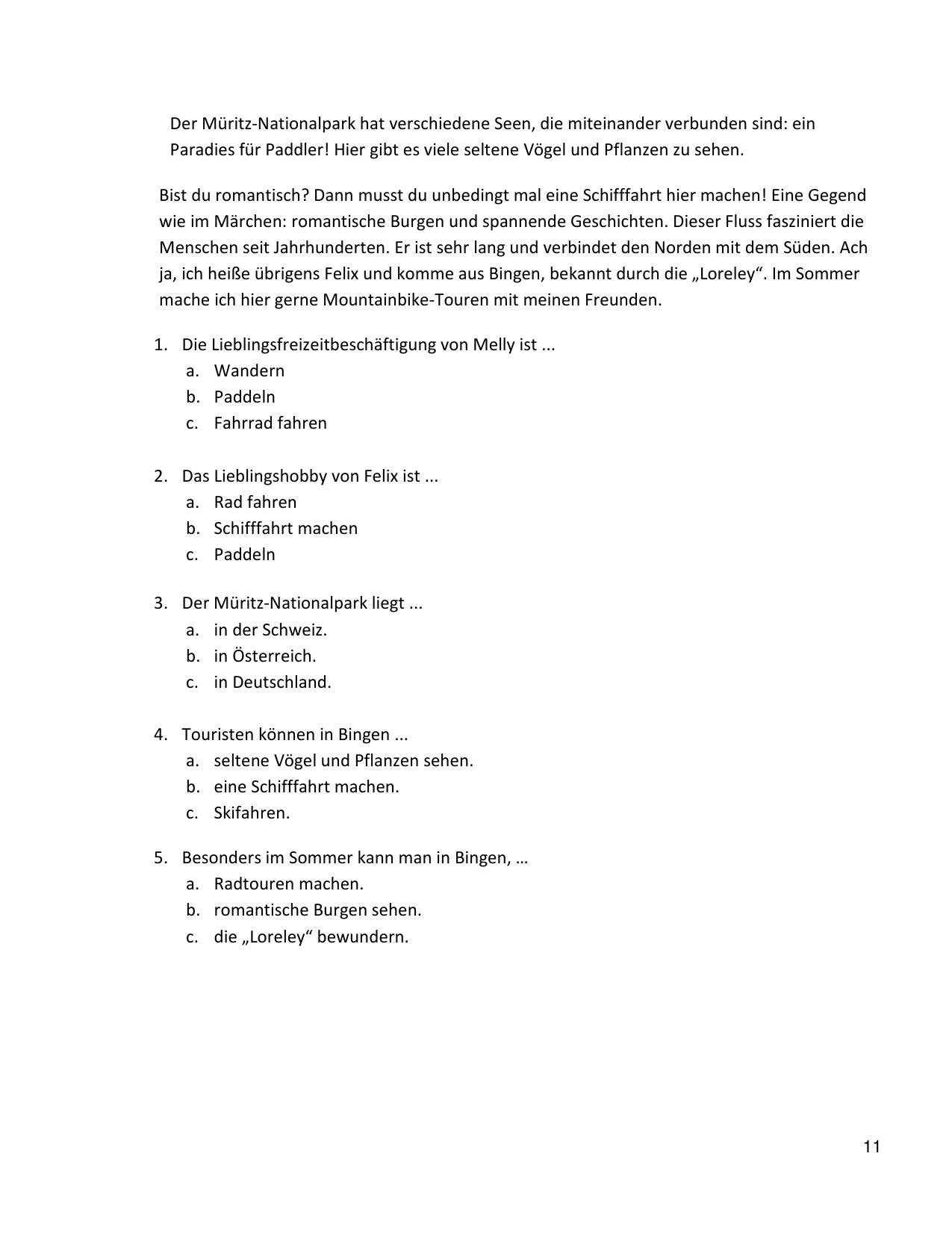 CBSE Class 10 German Sample Paper 2021-22 - Page 11