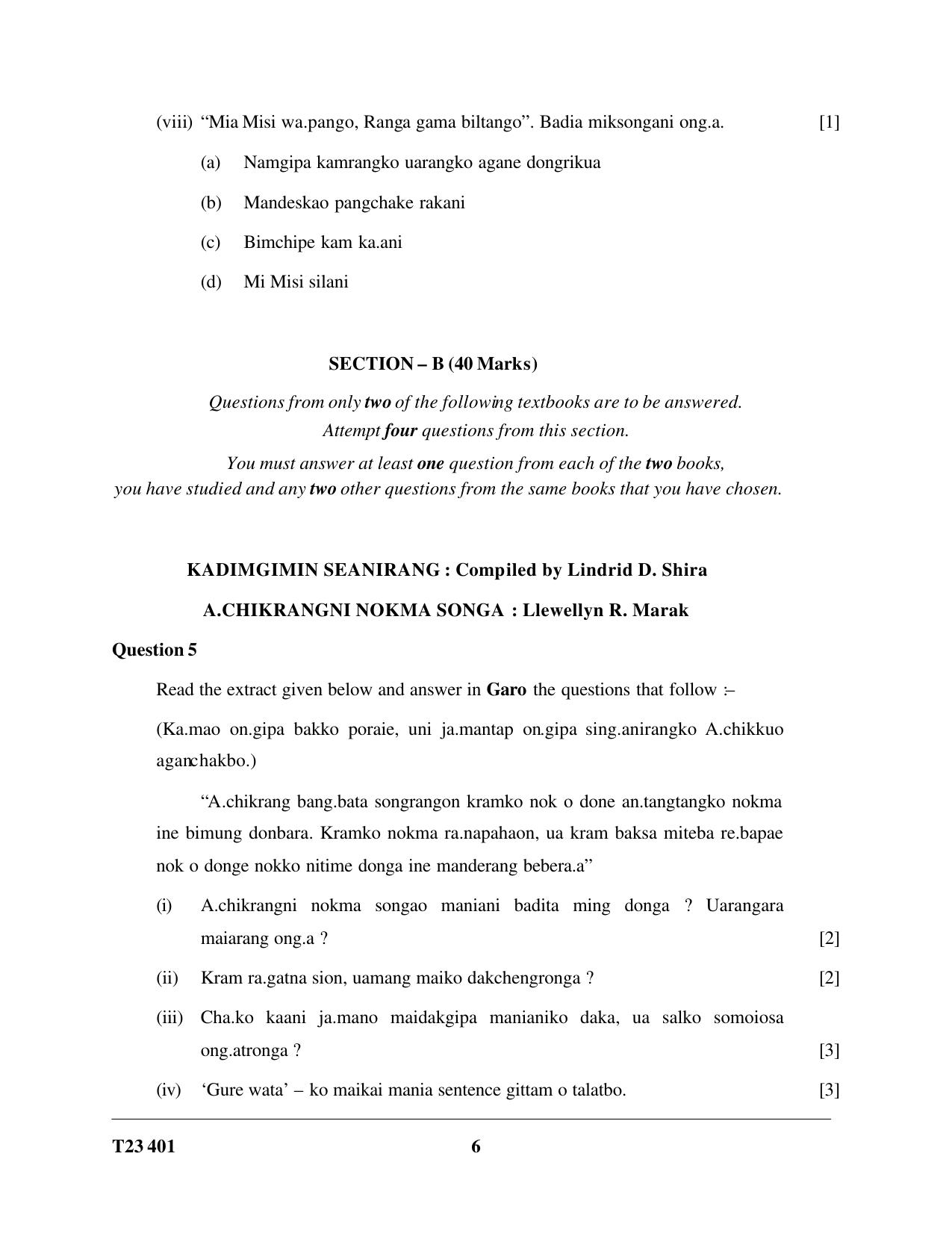 ICSE Class 10 GARO 2023 Question Paper - Page 6