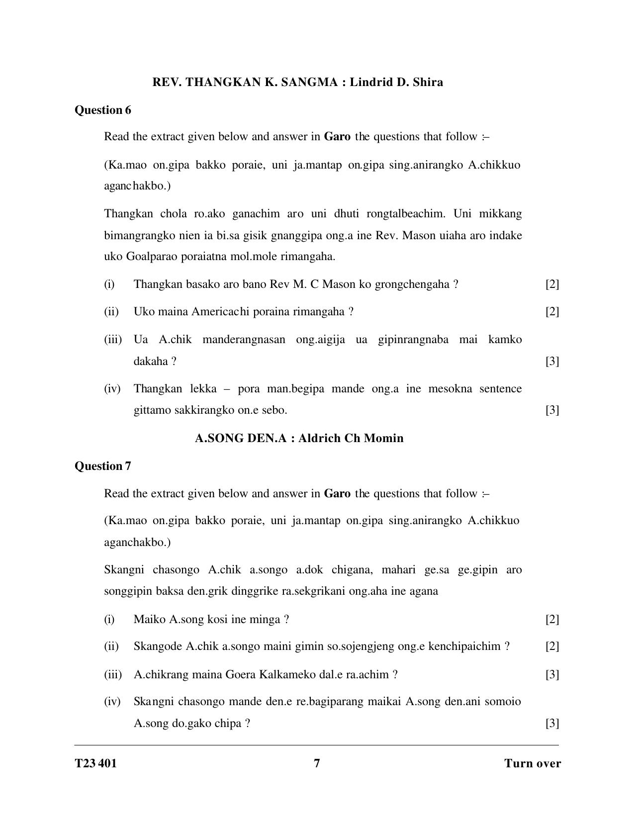 ICSE Class 10 GARO 2023 Question Paper - Page 7