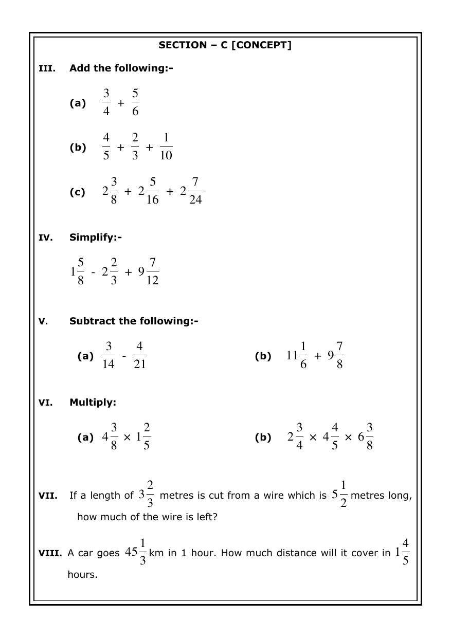 Worksheet for Class 5 Maths Mental Maths Assignment 5 - Page 2