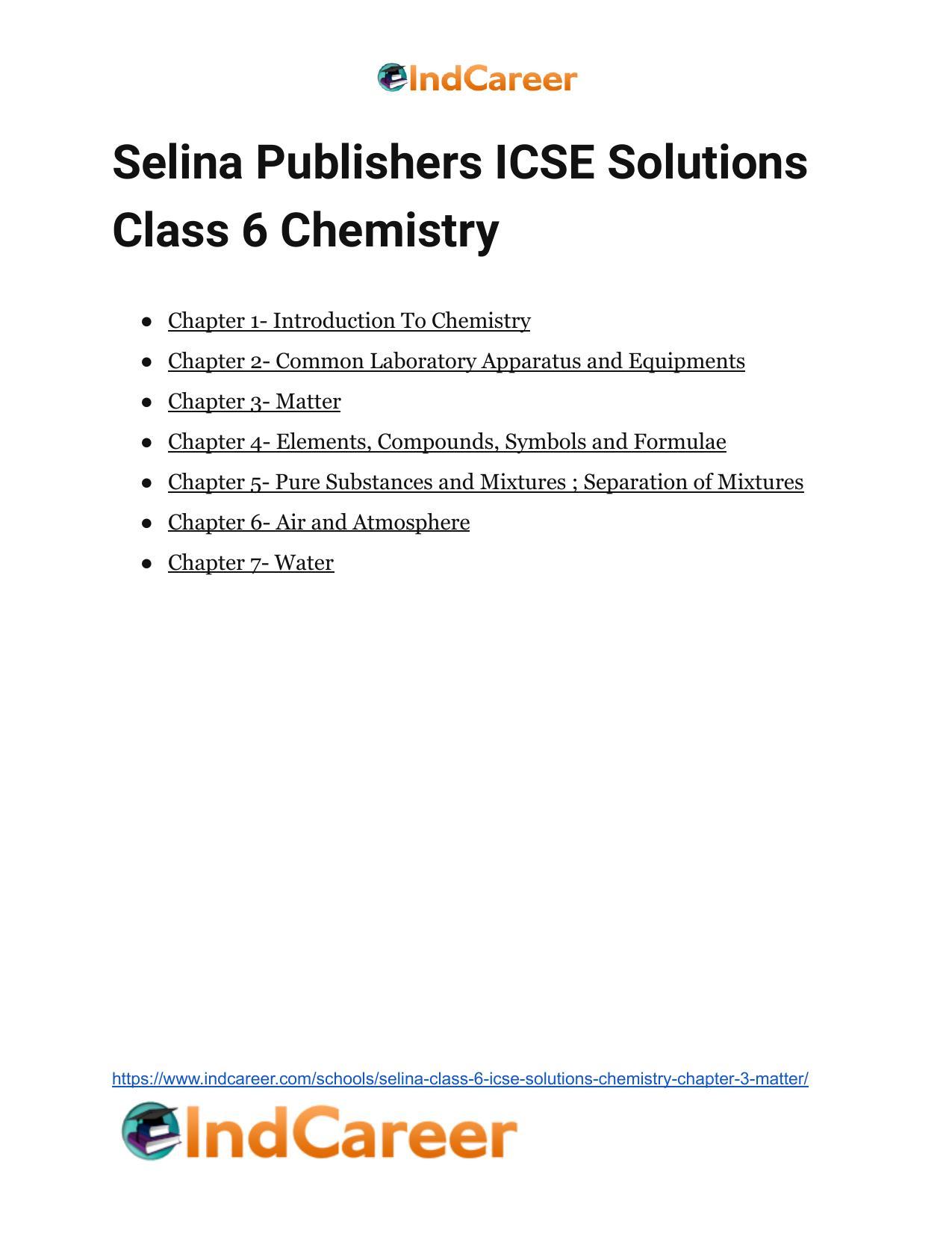 Selina Class 6 ICSE Solutions Chemistry : Chapter 3- Matter - Page 22