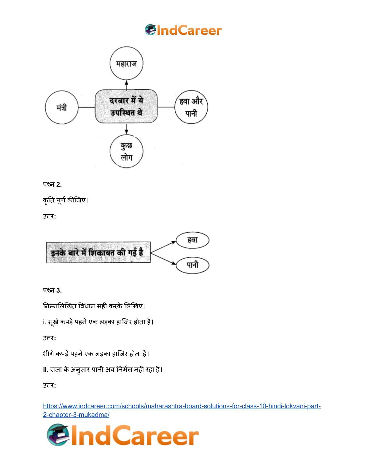 Maharashtra Board Solutions for Class 10- Hindi Lokvani (Part 2): Chapter 3- मुकदमा - Page 12