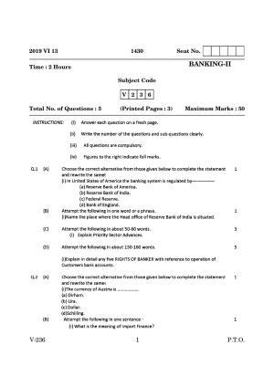 Goa Board Class 12 General Foundation Course 1 (2019 1) Question Paper