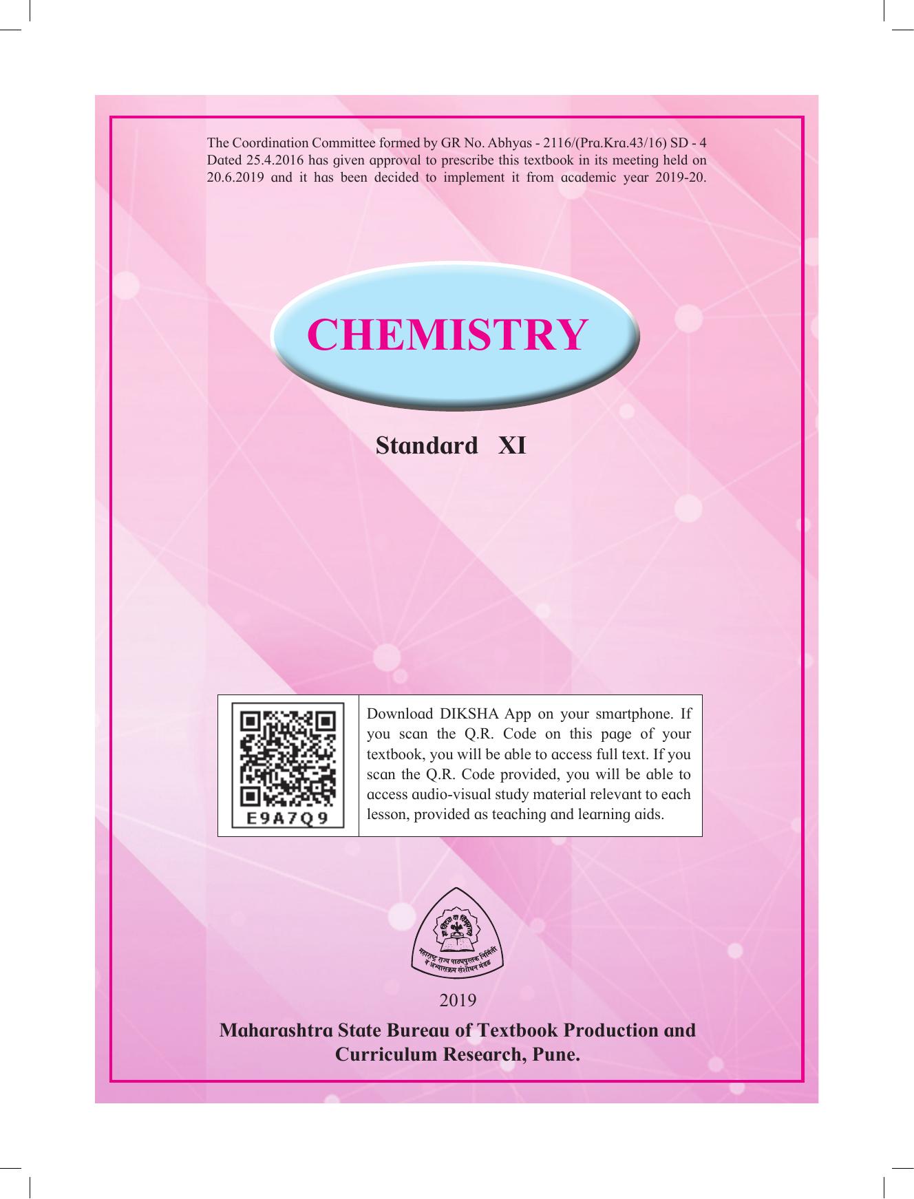 Maharashtra Board Class 11 Chemistry Textbook - Page 3