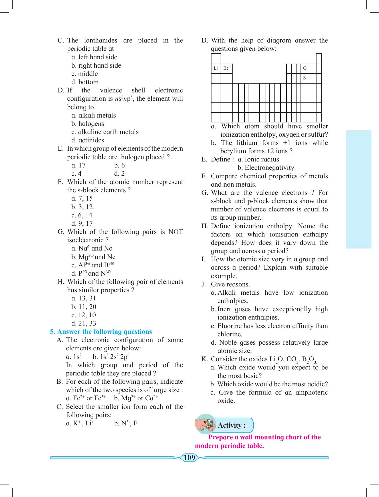 Maharashtra Board Class 11 Chemistry Textbook - Page 119
