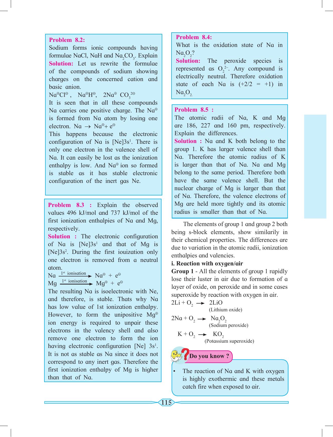 Maharashtra Board Class 11 Chemistry Textbook - Page 125