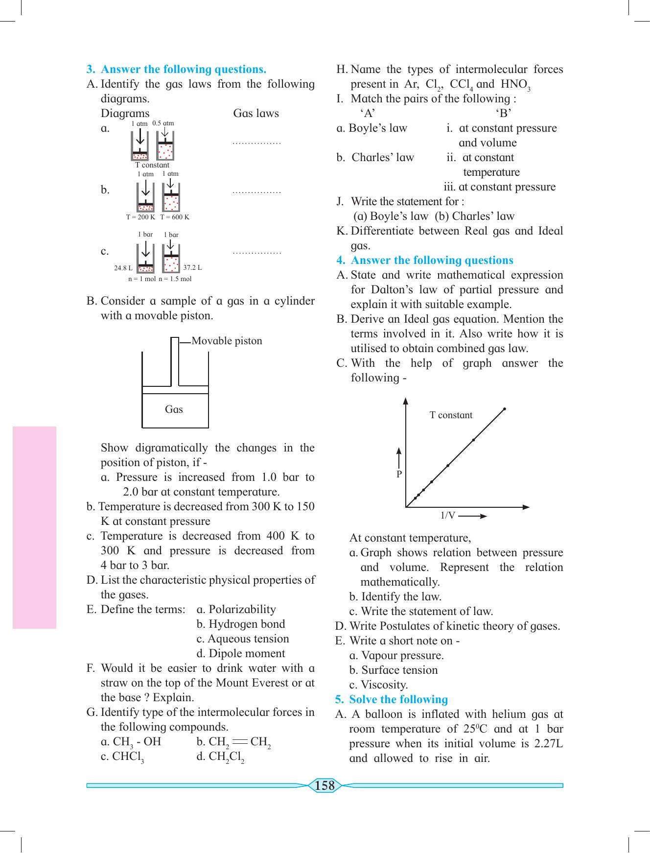 Maharashtra Board Class 11 Chemistry Textbook - Page 168