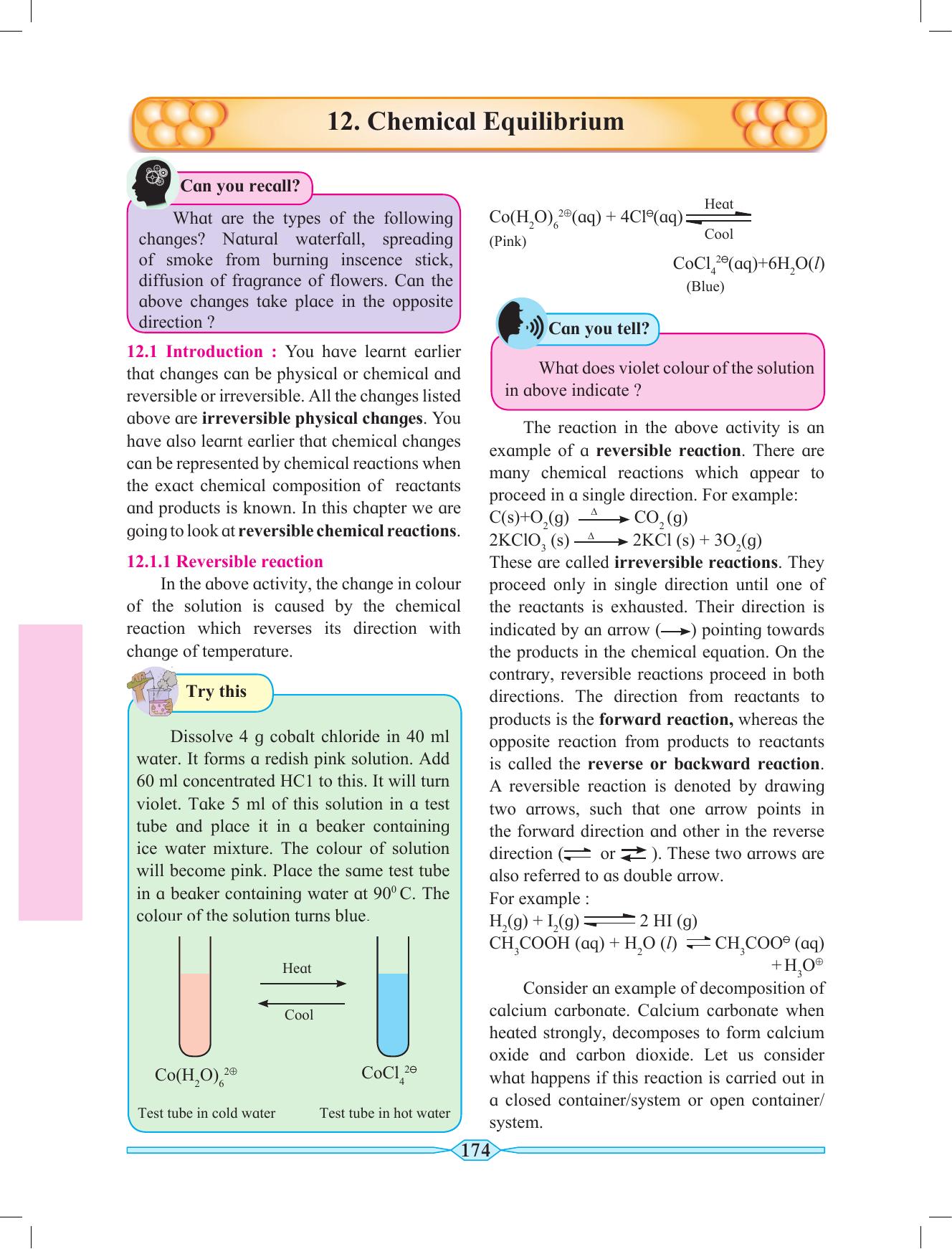 Maharashtra Board Class 11 Chemistry Textbook - Page 184