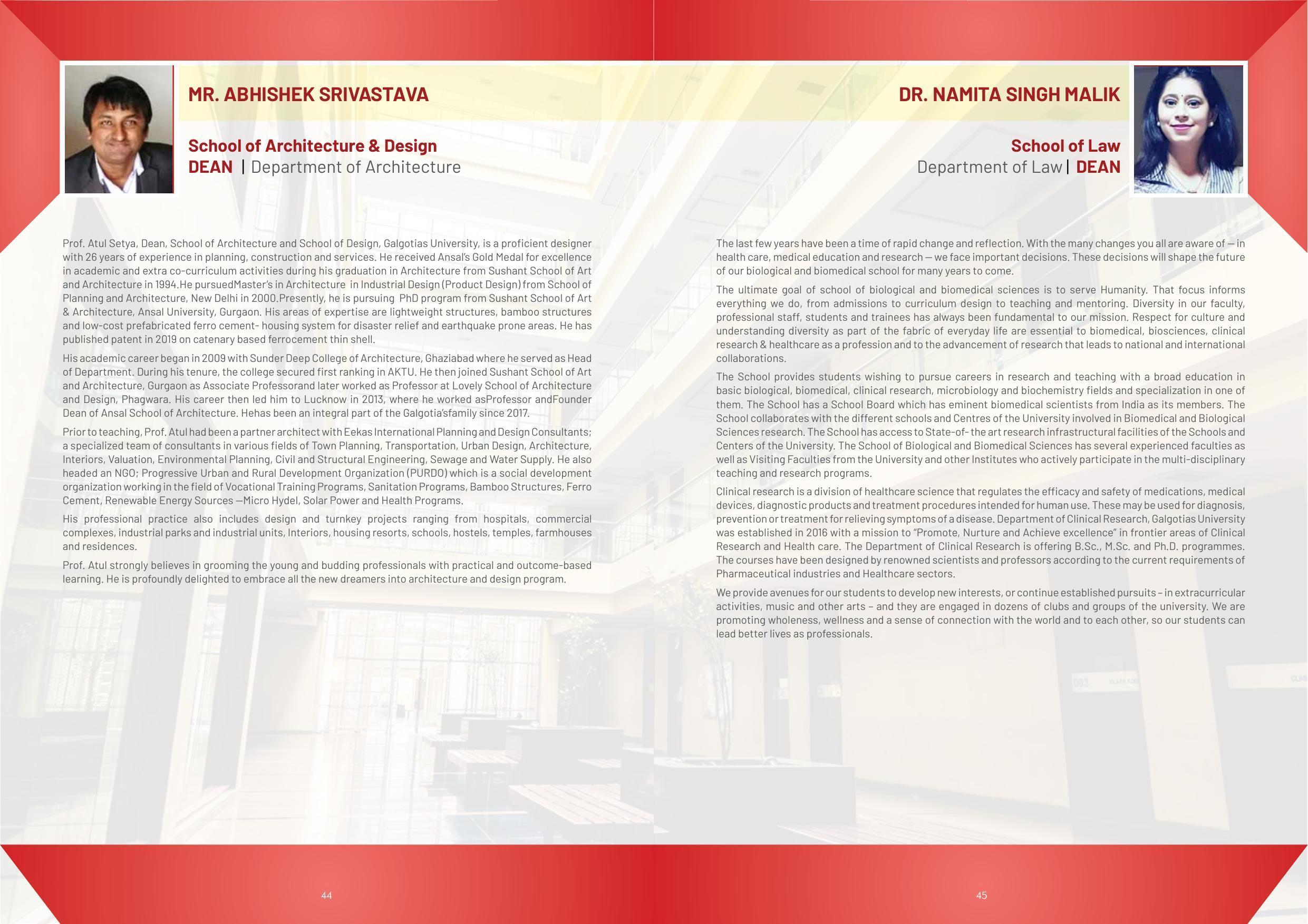 Galgotias University, Gautam Buddh Nagar Non-Engg. Prospectus 2021-22 - Page 44