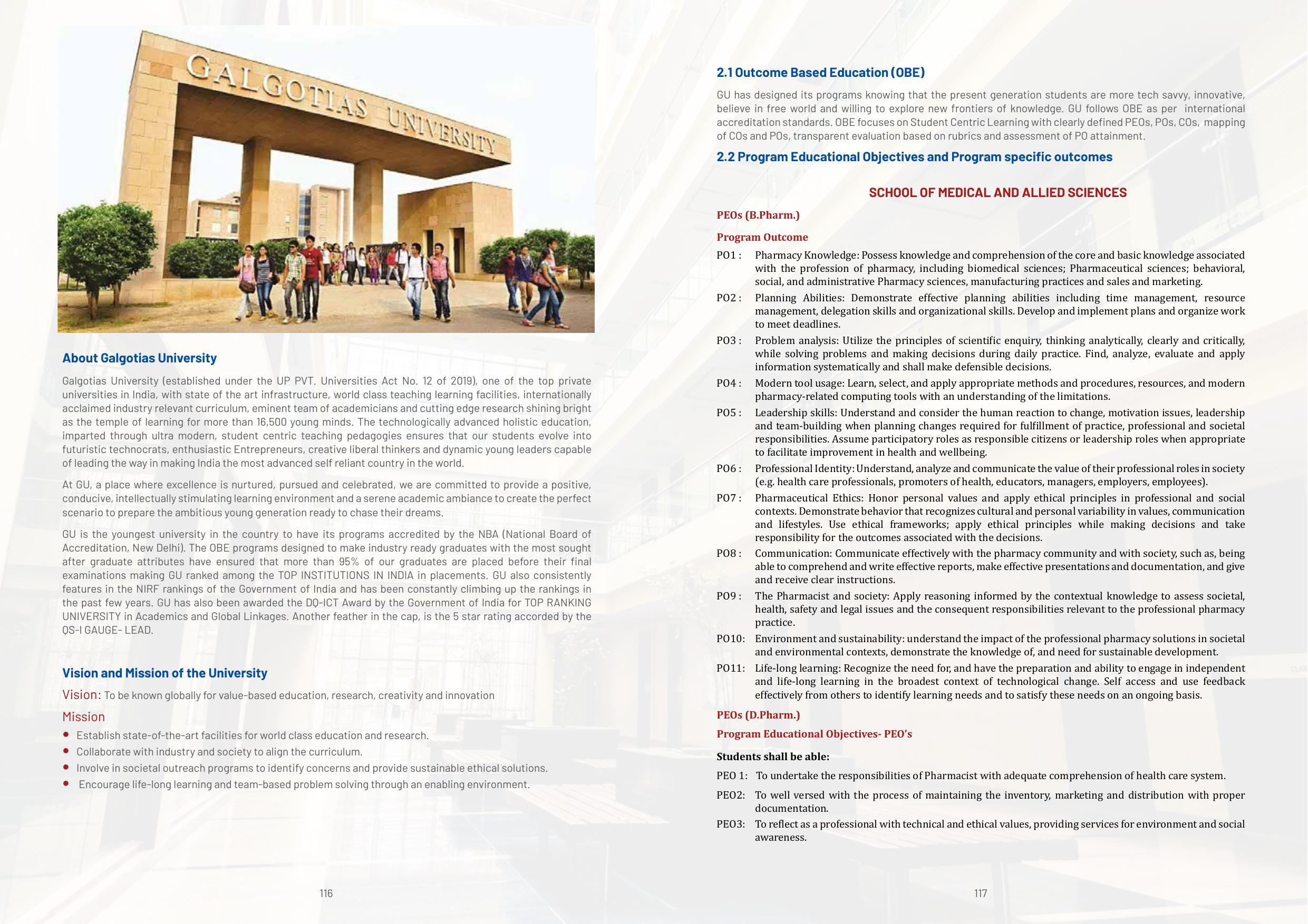 Galgotias University, Gautam Buddh Nagar Non-Engg. Prospectus 2021-22 - Page 80