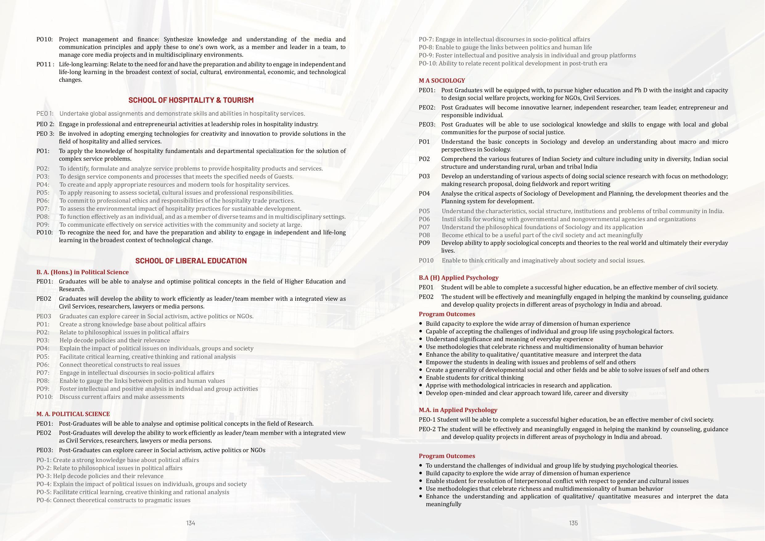 Galgotias University, Gautam Buddh Nagar Non-Engg. Prospectus 2021-22 - Page 89