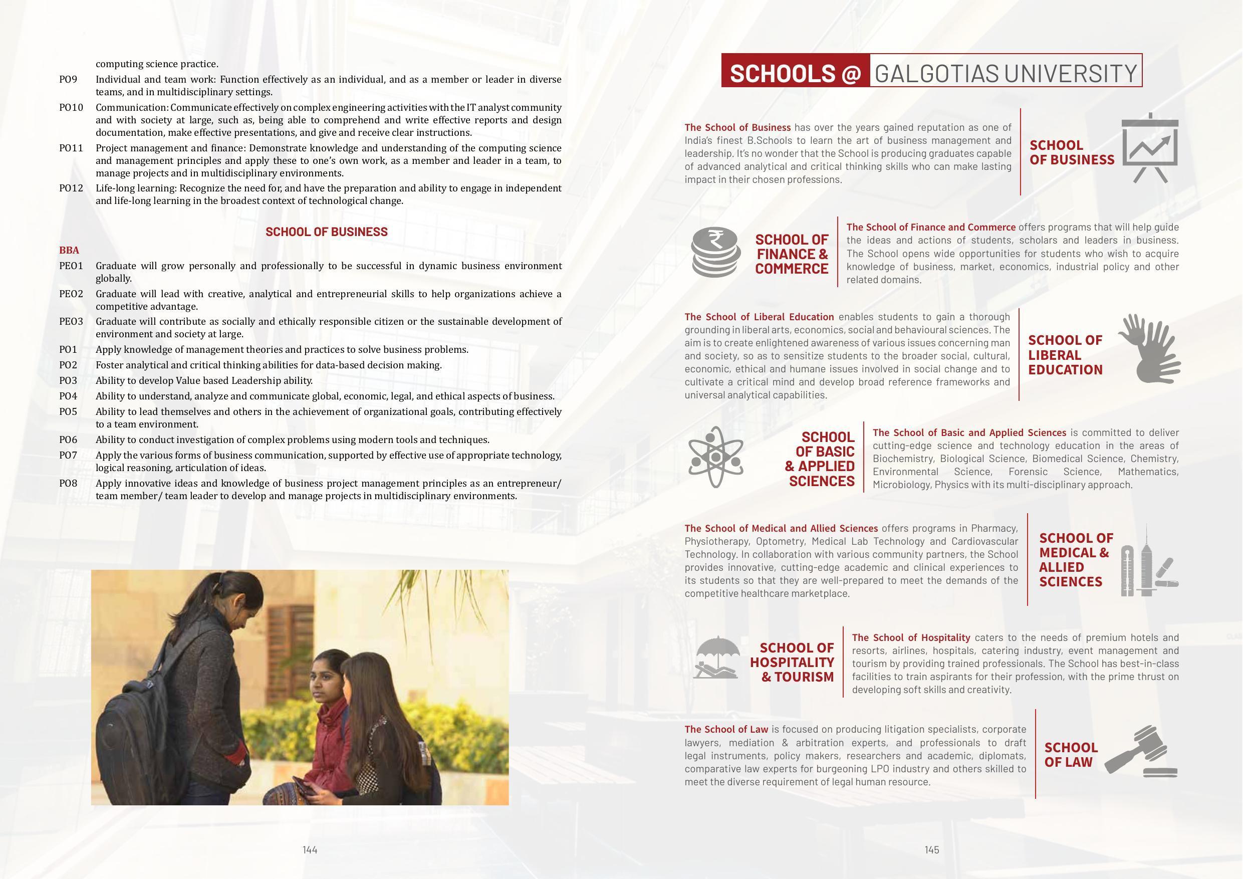 Galgotias University, Gautam Buddh Nagar Non-Engg. Prospectus 2021-22 - Page 94